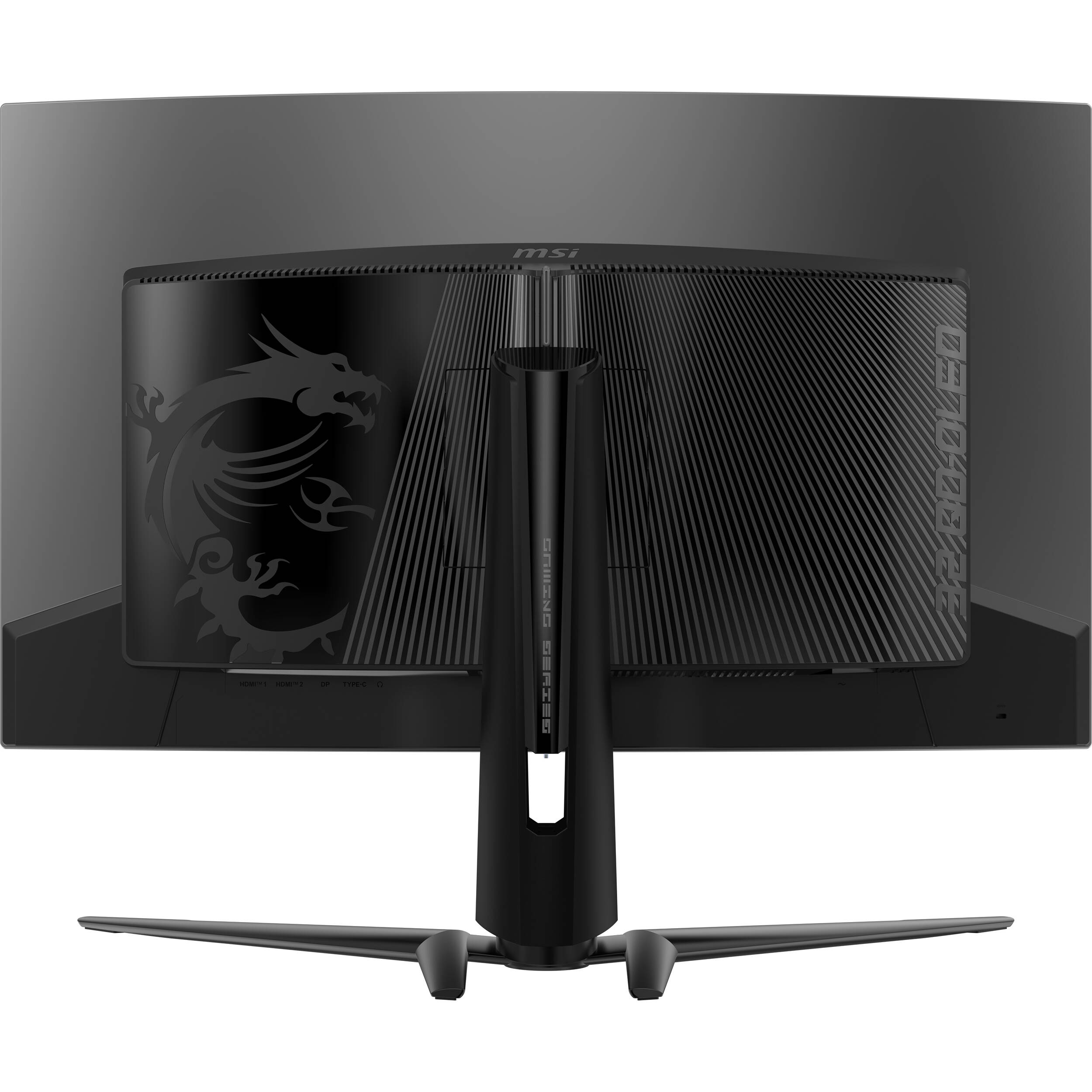 MSI MAG 321CUP QD-OLED curved 32-inch 4K gaming monitor in metallic black — view 5