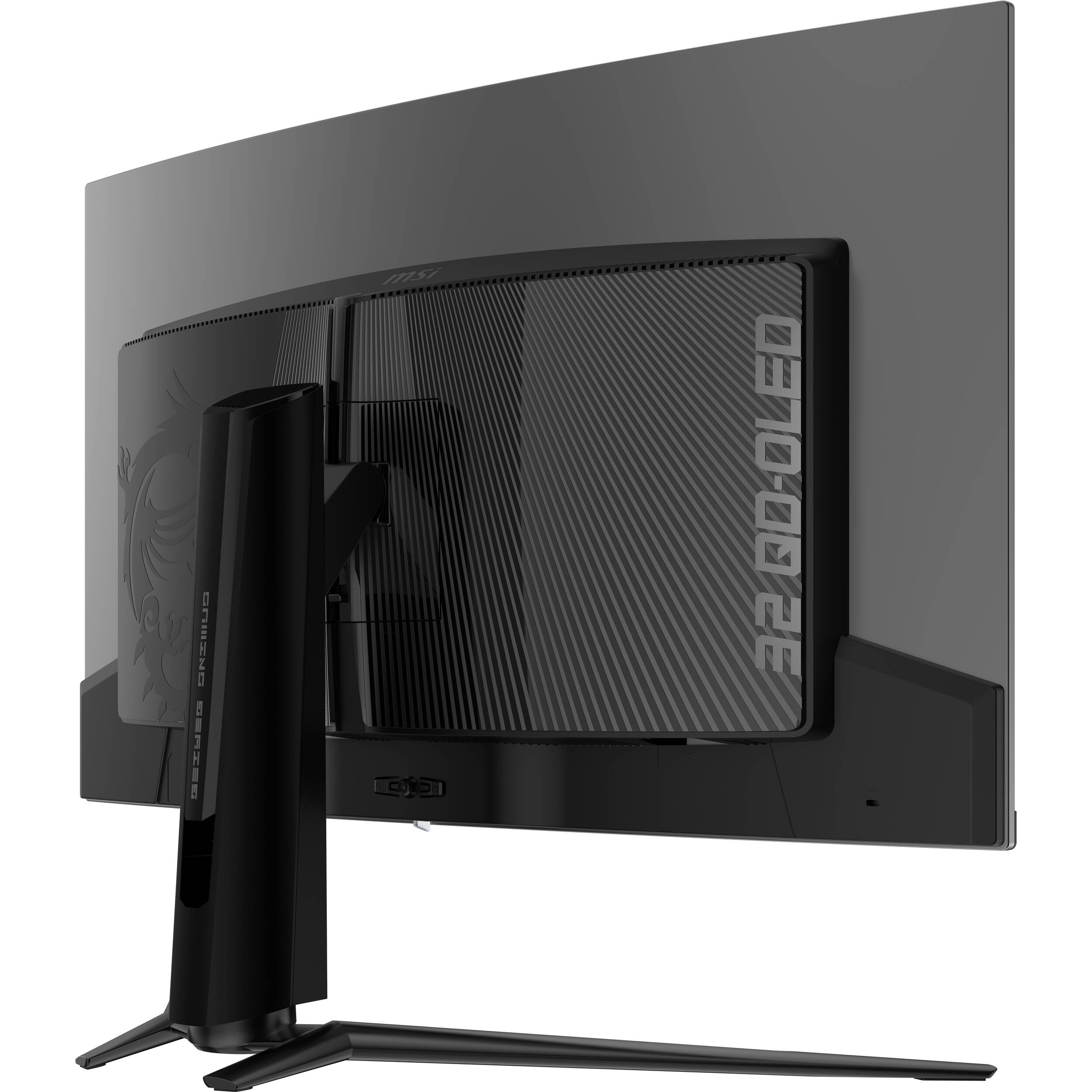 MSI MAG 321CUP QD-OLED curved 32-inch 4K gaming monitor in metallic black — view 6