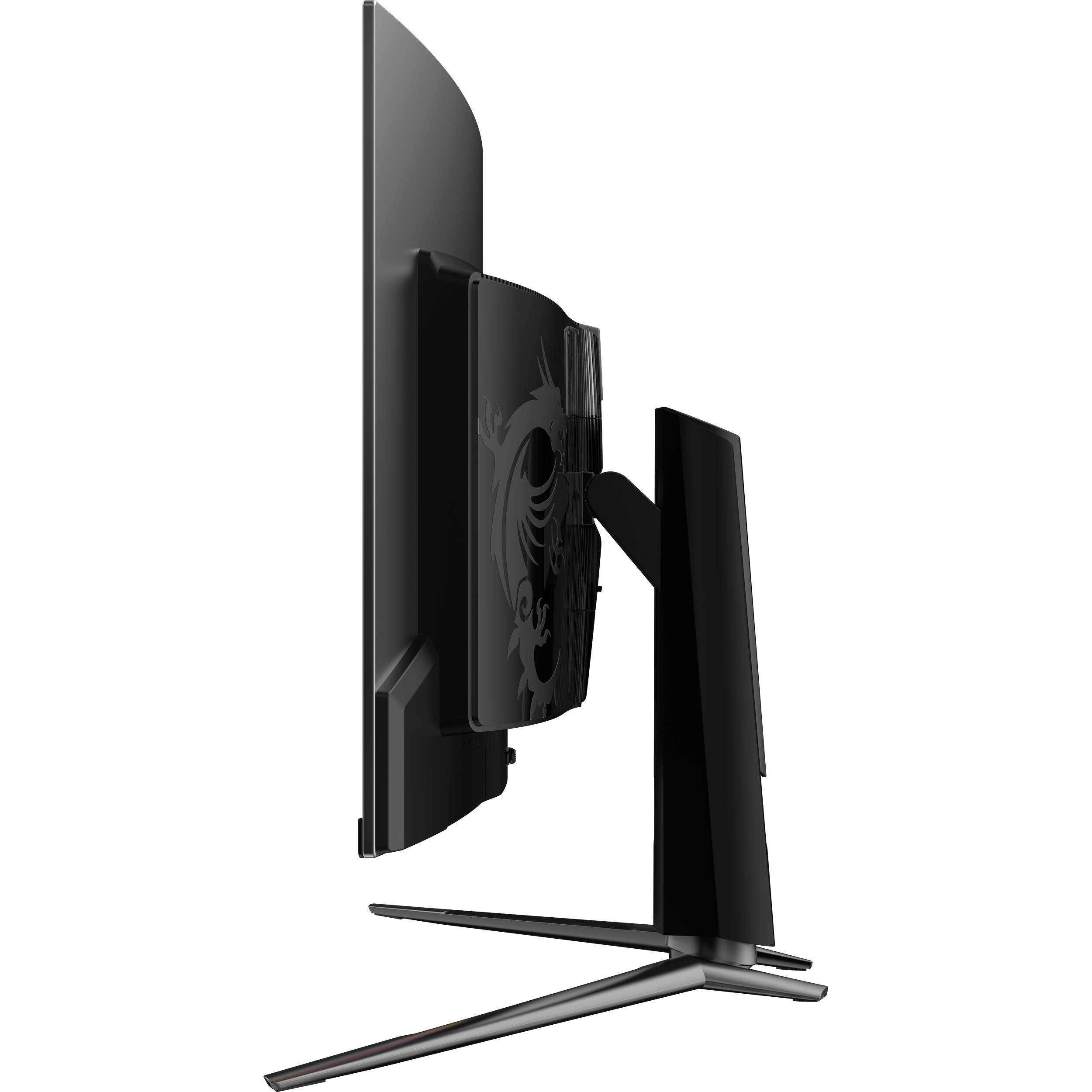 MSI MAG 321CUP QD-OLED curved 32-inch 4K gaming monitor in metallic black — view 7