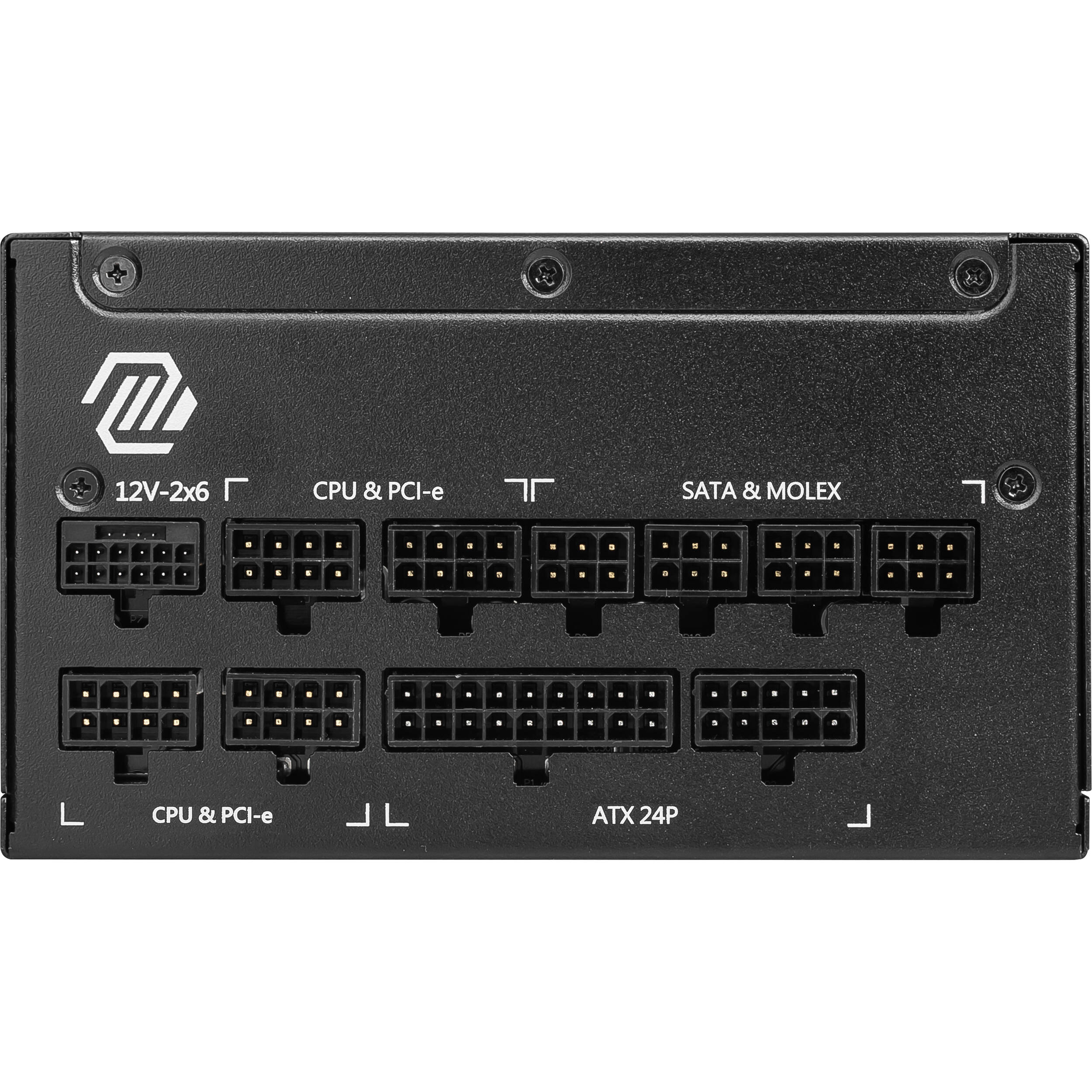 MSI MAG A1250GL PCIE5 1,250 W 80 PLUS Gold fully modular ATX power supply in black — view 8