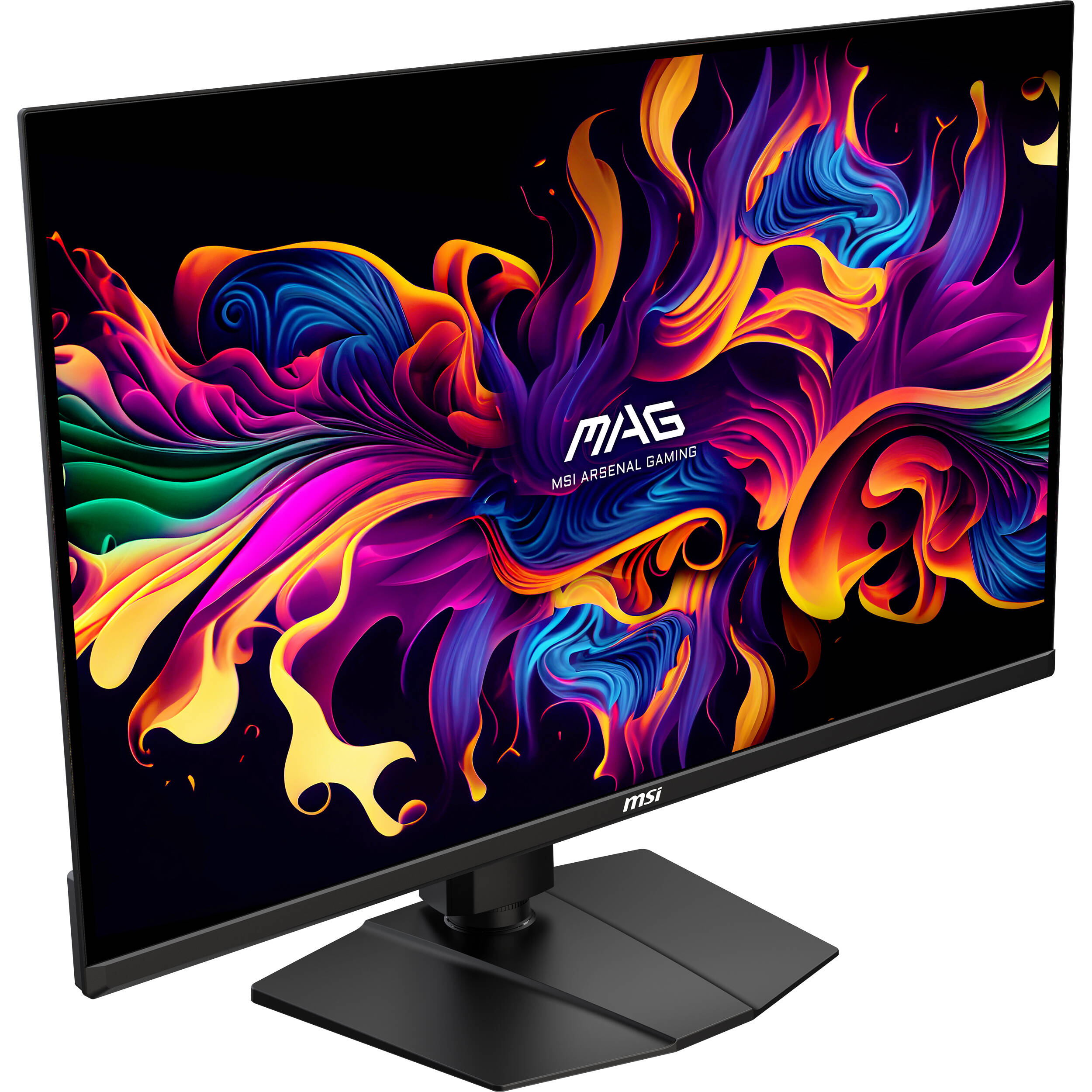 MSI MAG 321UP QD-OLED 32-inch 4K gaming monitor with metallic black finish — view 10