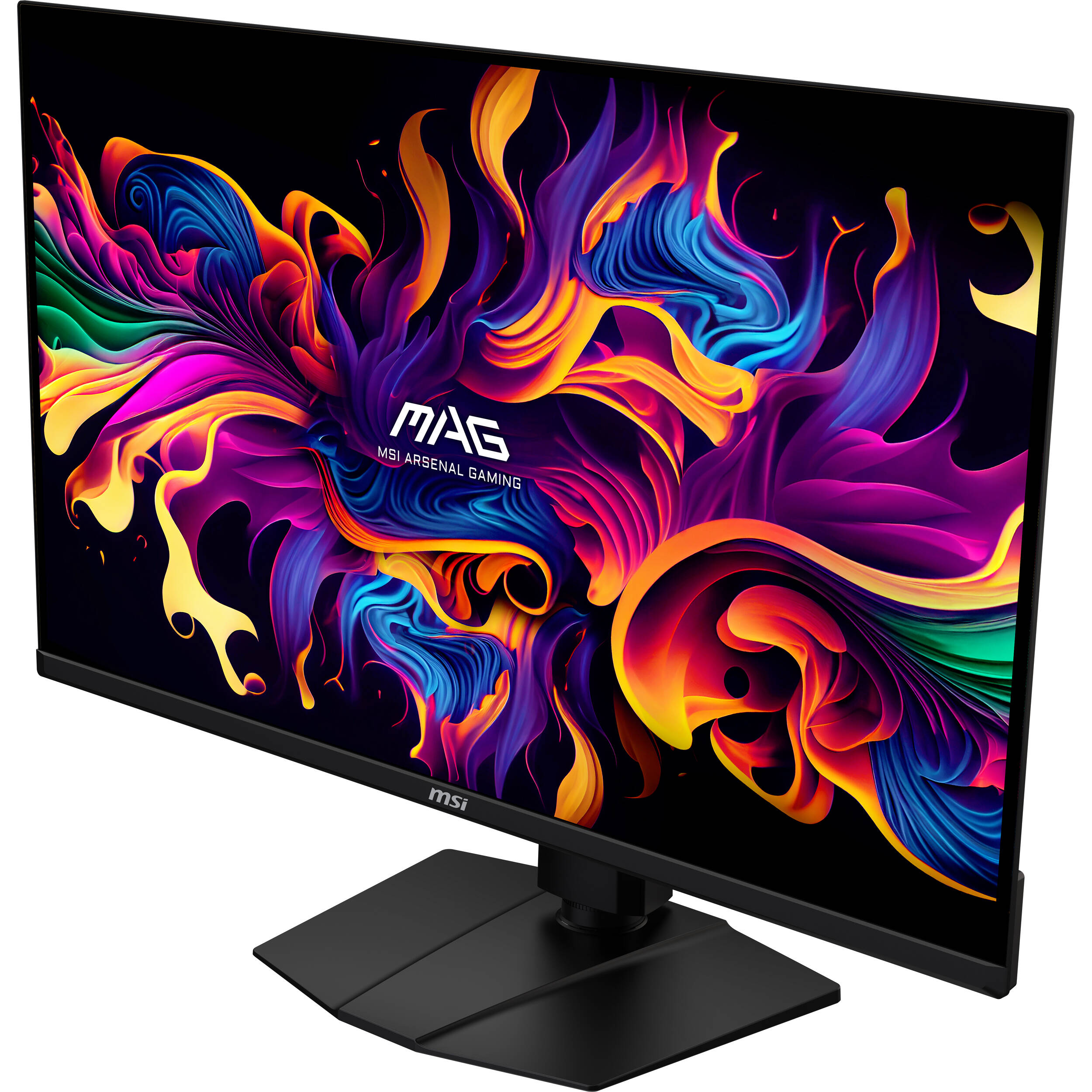 MSI MAG 321UP QD-OLED 32-inch 4K gaming monitor with metallic black finish — view 12