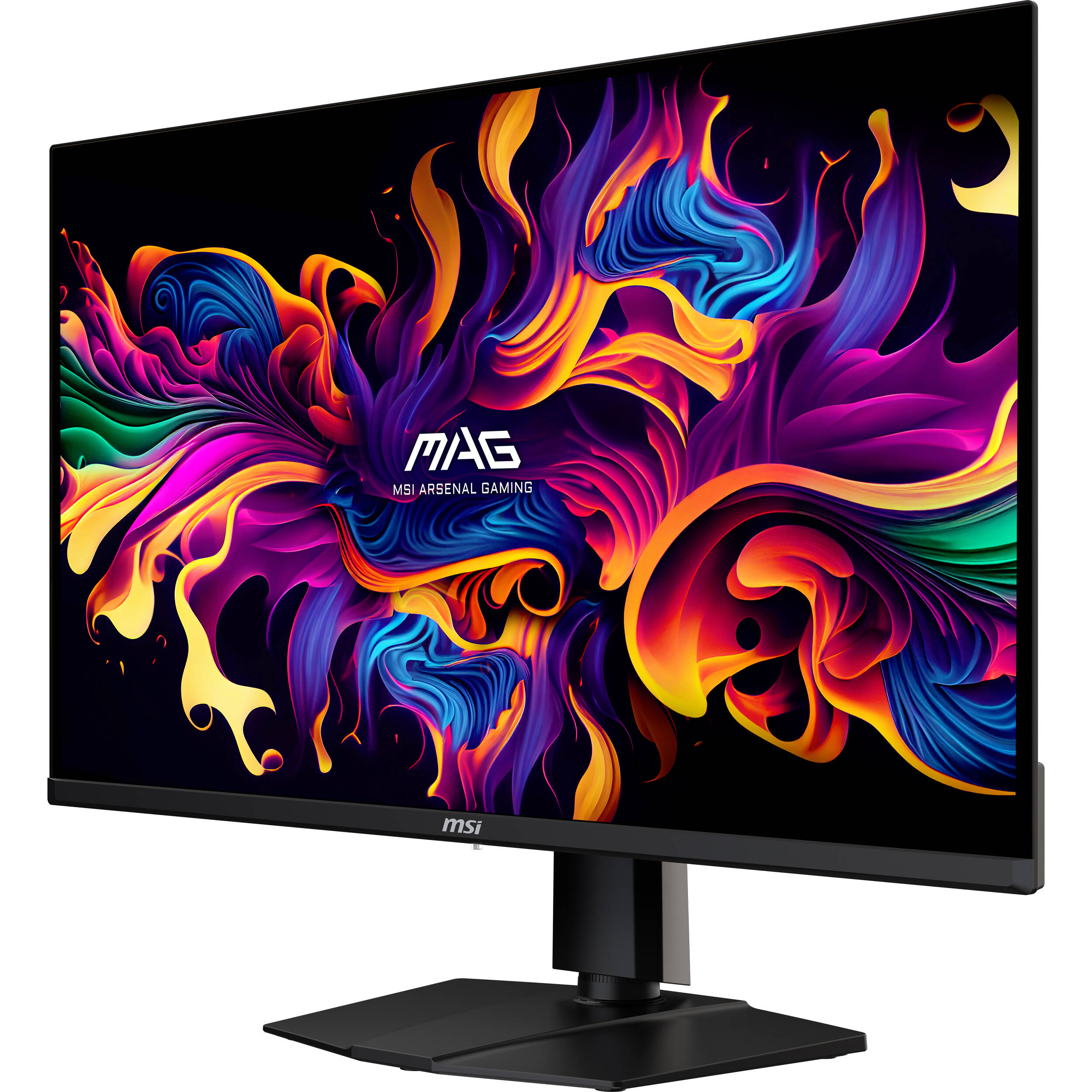 MSI MAG 321UP QD-OLED 32-inch 4K gaming monitor with metallic black finish — view 3