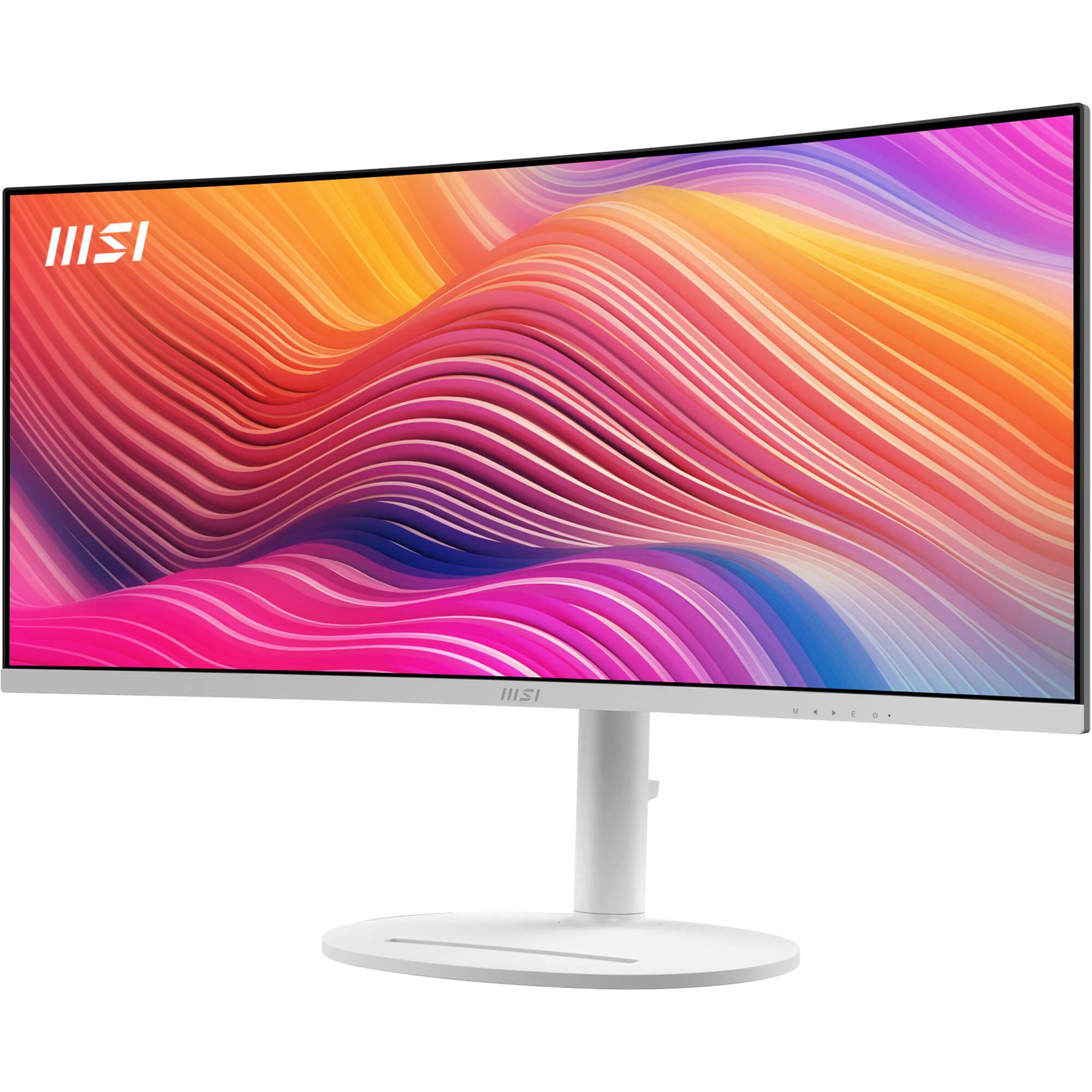 MSI Modern MD342CQPW 34-inch curved ultrawide monitor in matte white — view 3