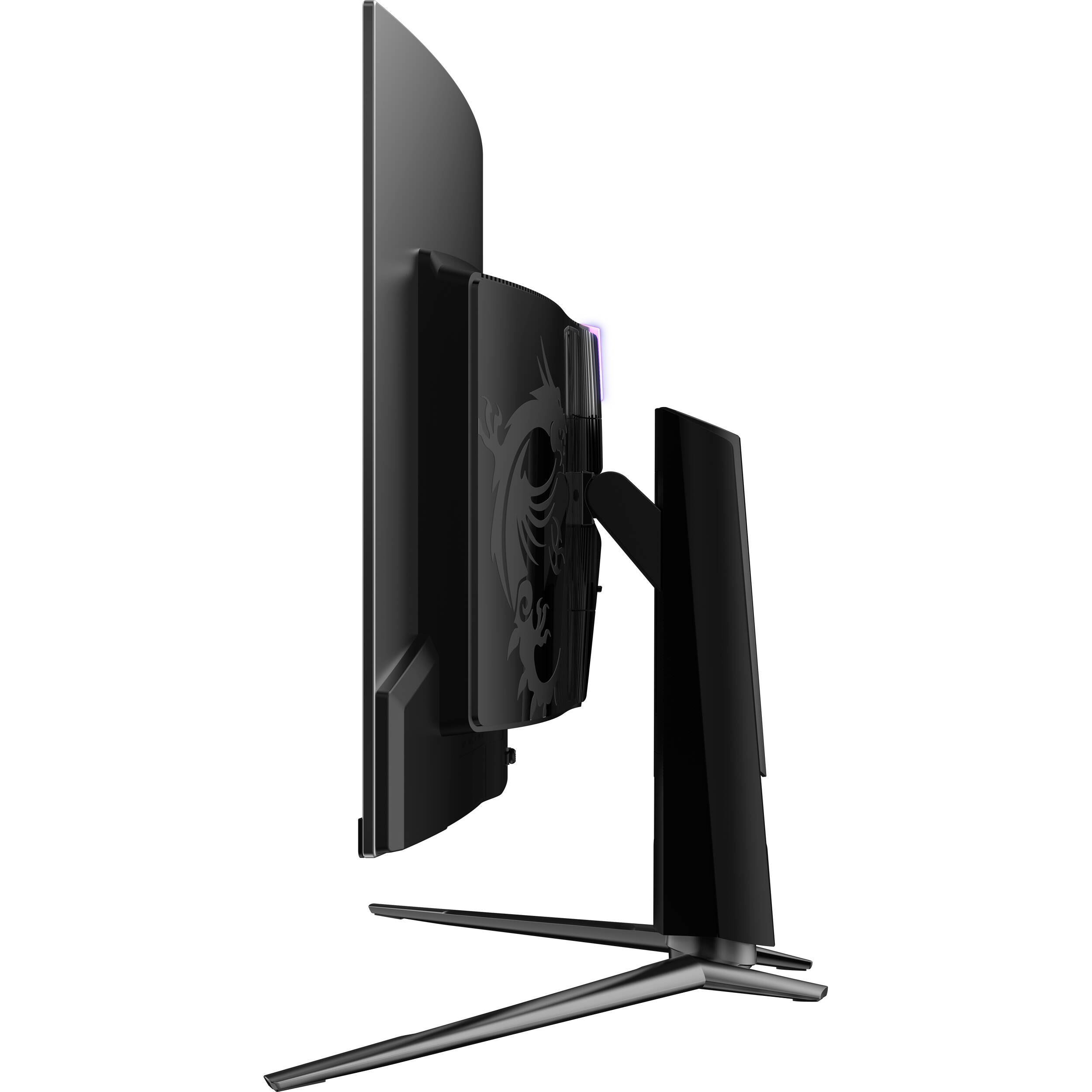 MSI MPG 321CURX QD-OLED curved 32-inch 4K gaming monitor with metallic black finish — view 6