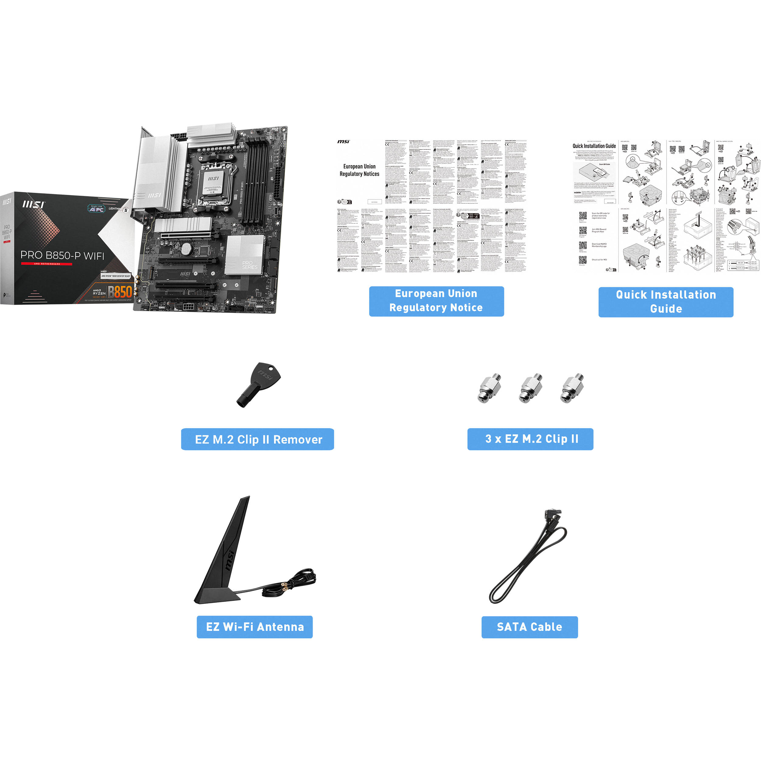 MSI PRO B850-P WIFI ATX motherboard for AMD builds with integrated Wi‑Fi — view 6