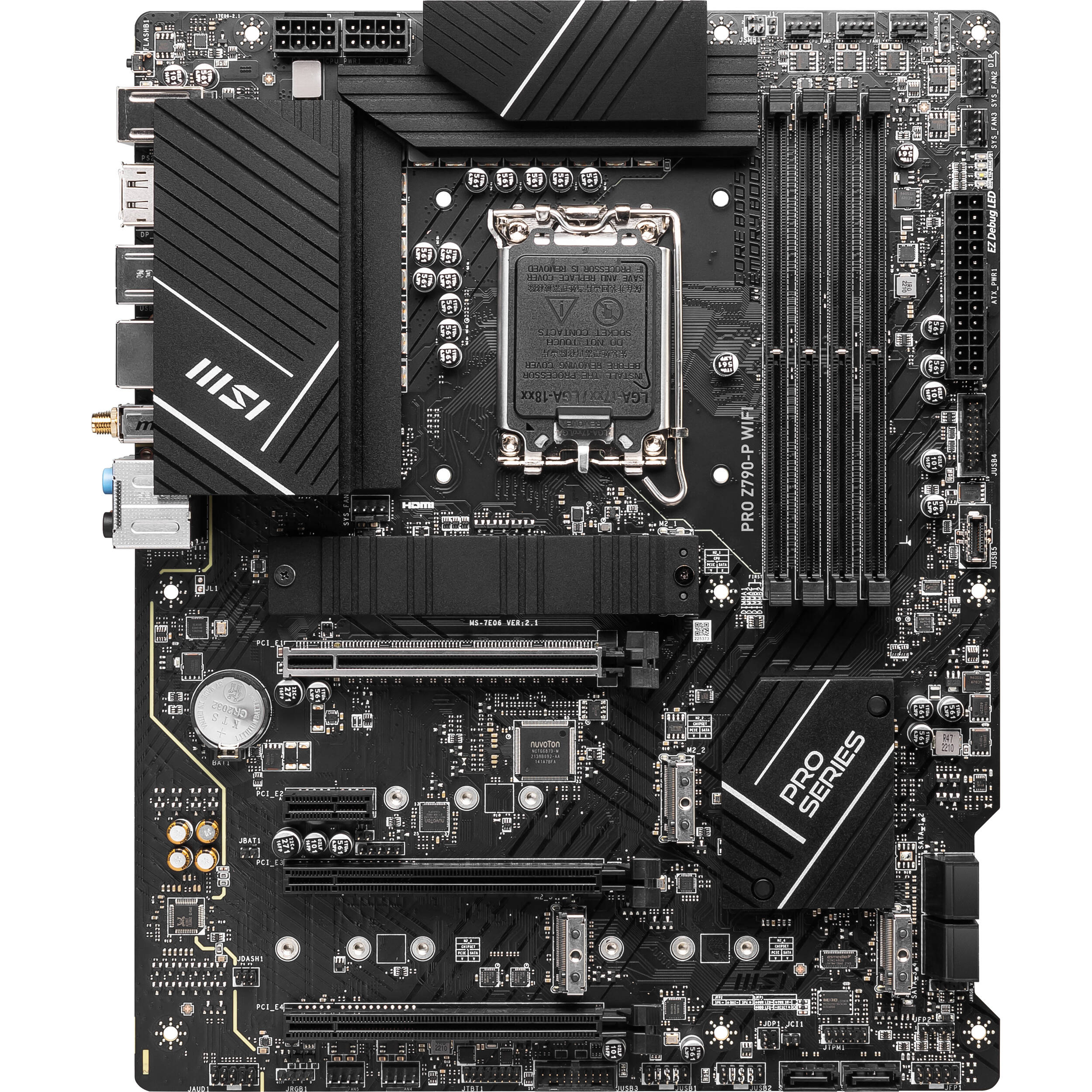 MSI PRO Z790-P WIFI ATX motherboard for Intel 12th and 13th Gen processors with DDR5 and Wi-Fi 6E — view 2