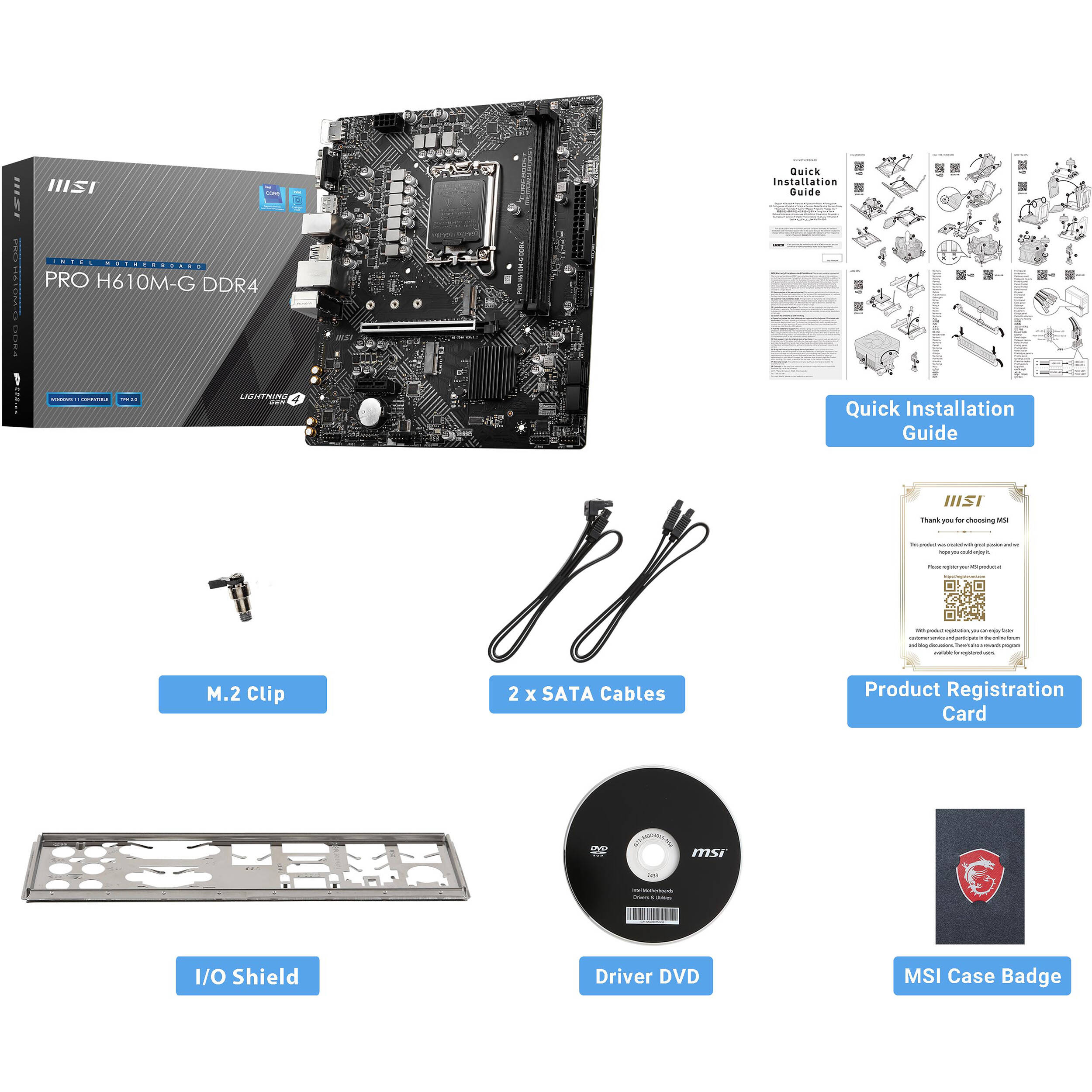 MSI PRO H610M-G DDR4 Micro-ATX motherboard for Intel LGA 1700 systems — view 6