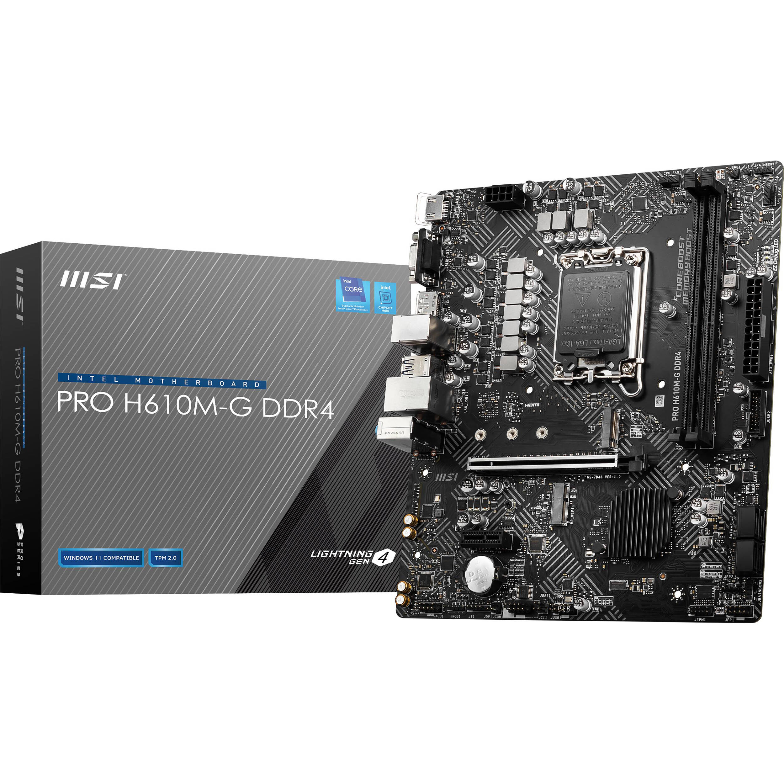 MSI PRO H610M-G DDR4 Micro-ATX motherboard for Intel LGA 1700 systems — view 7