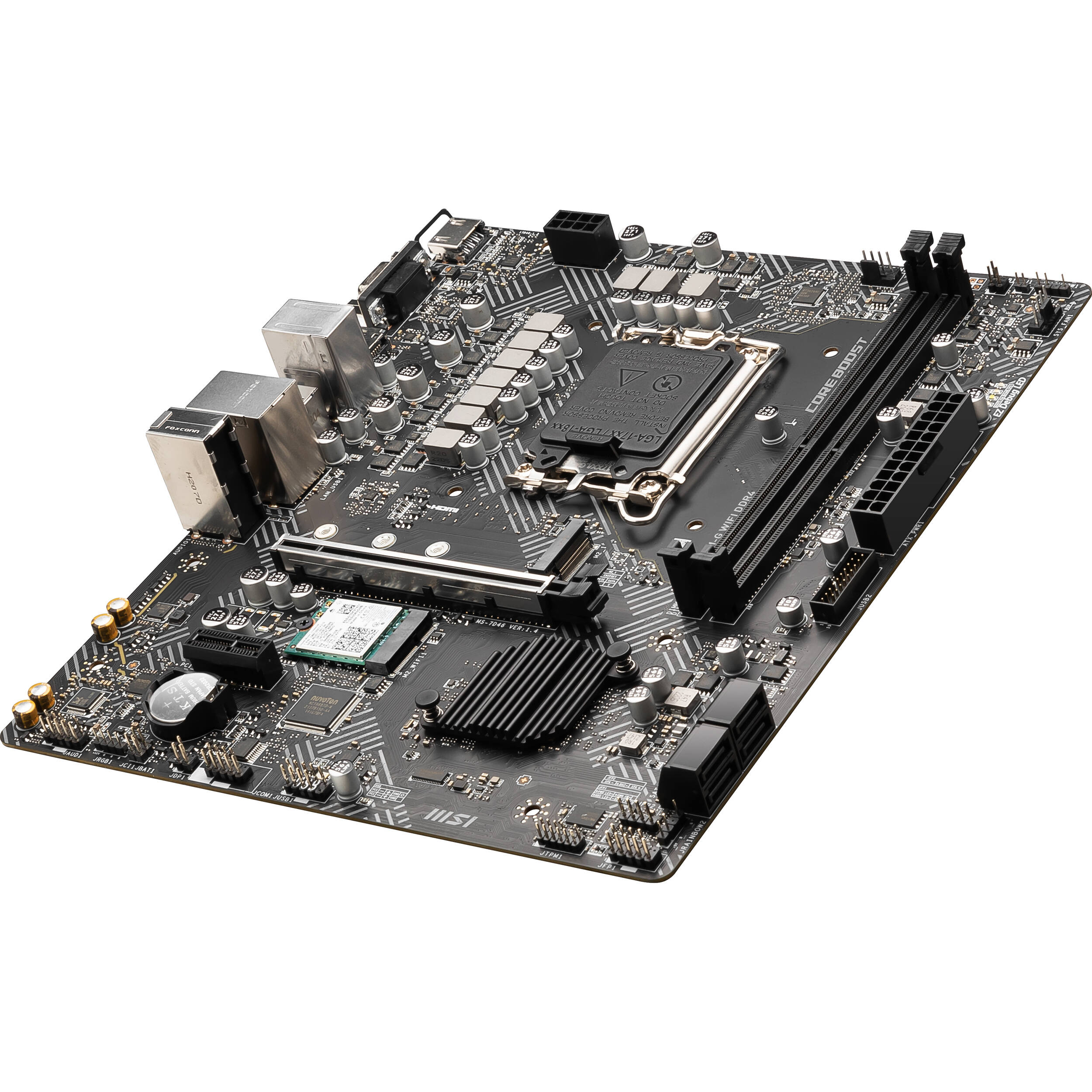 MSI PRO H610M-G WIFI DDR4 micro-ATX motherboard for Intel LGA 1700 systems with onboard Wi‑Fi — view 4