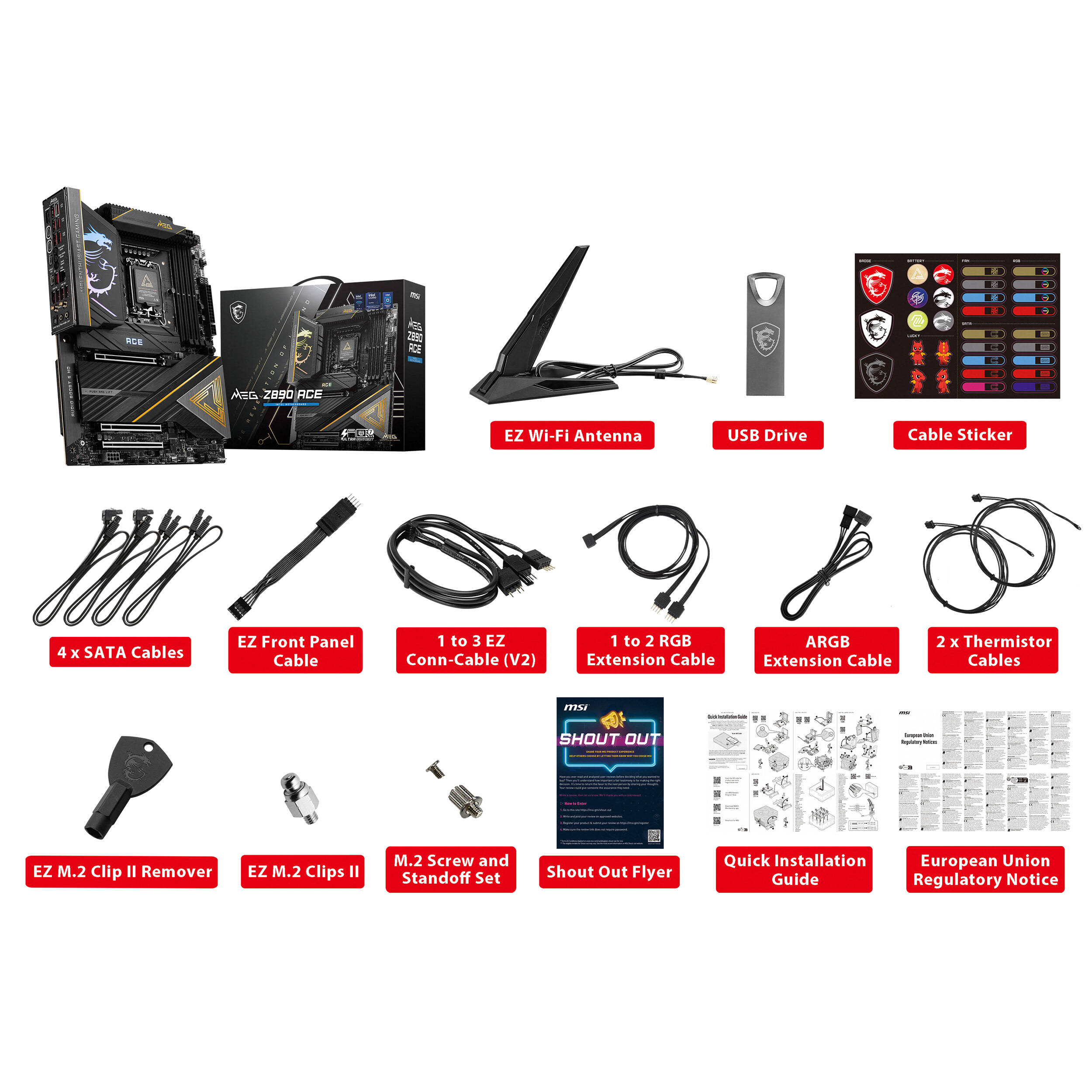 MSI MEG Z890 ACE ATX motherboard with LGA 1851 socket for Intel Core Ultra processors — view 7