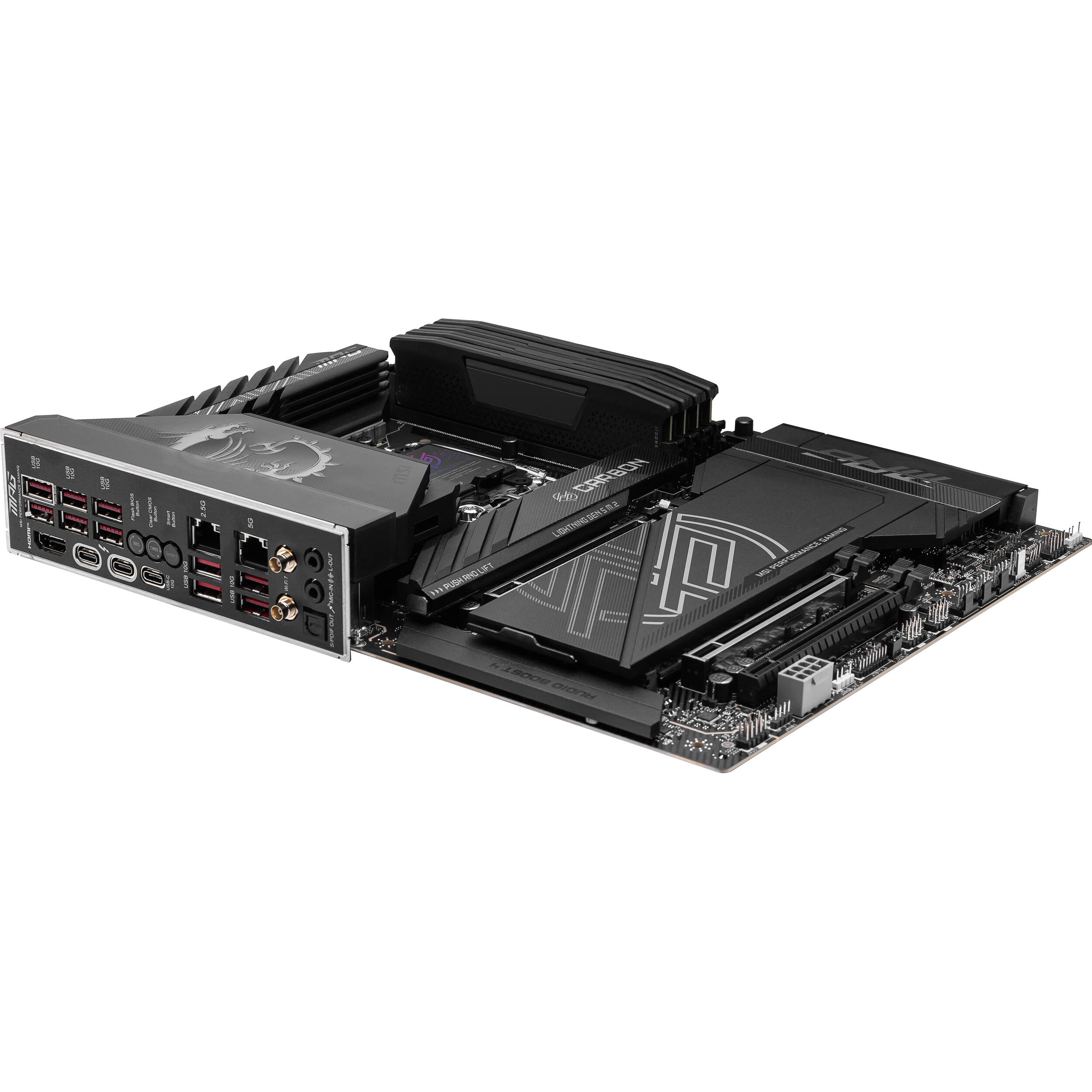 MSI MPG Z890 CARBON WIFI ATX motherboard for Intel systems with Wi‑Fi 7 and Thunderbolt 4 — view 4