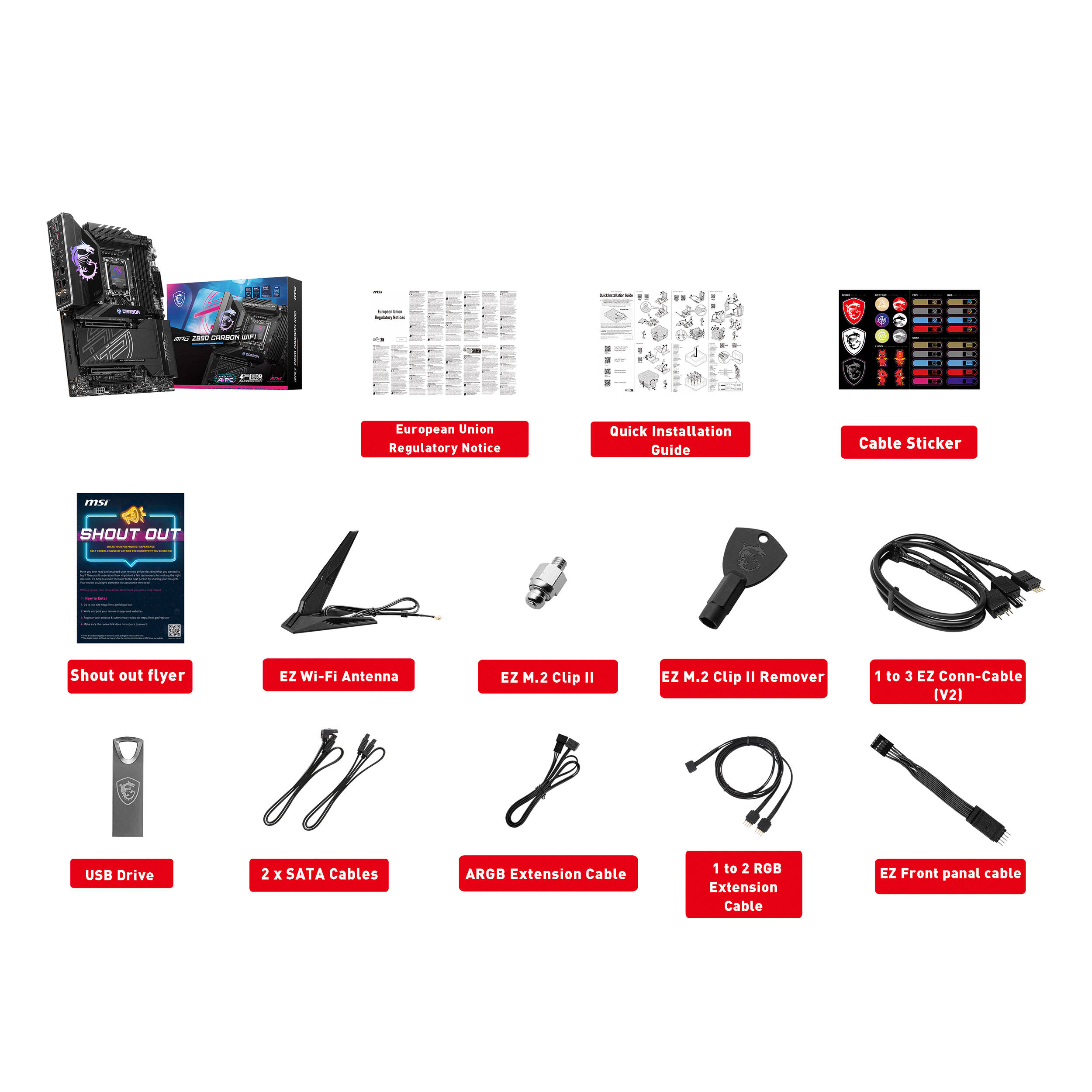 MSI MPG Z890 CARBON WIFI ATX motherboard for Intel systems with Wi‑Fi 7 and Thunderbolt 4 — view 7
