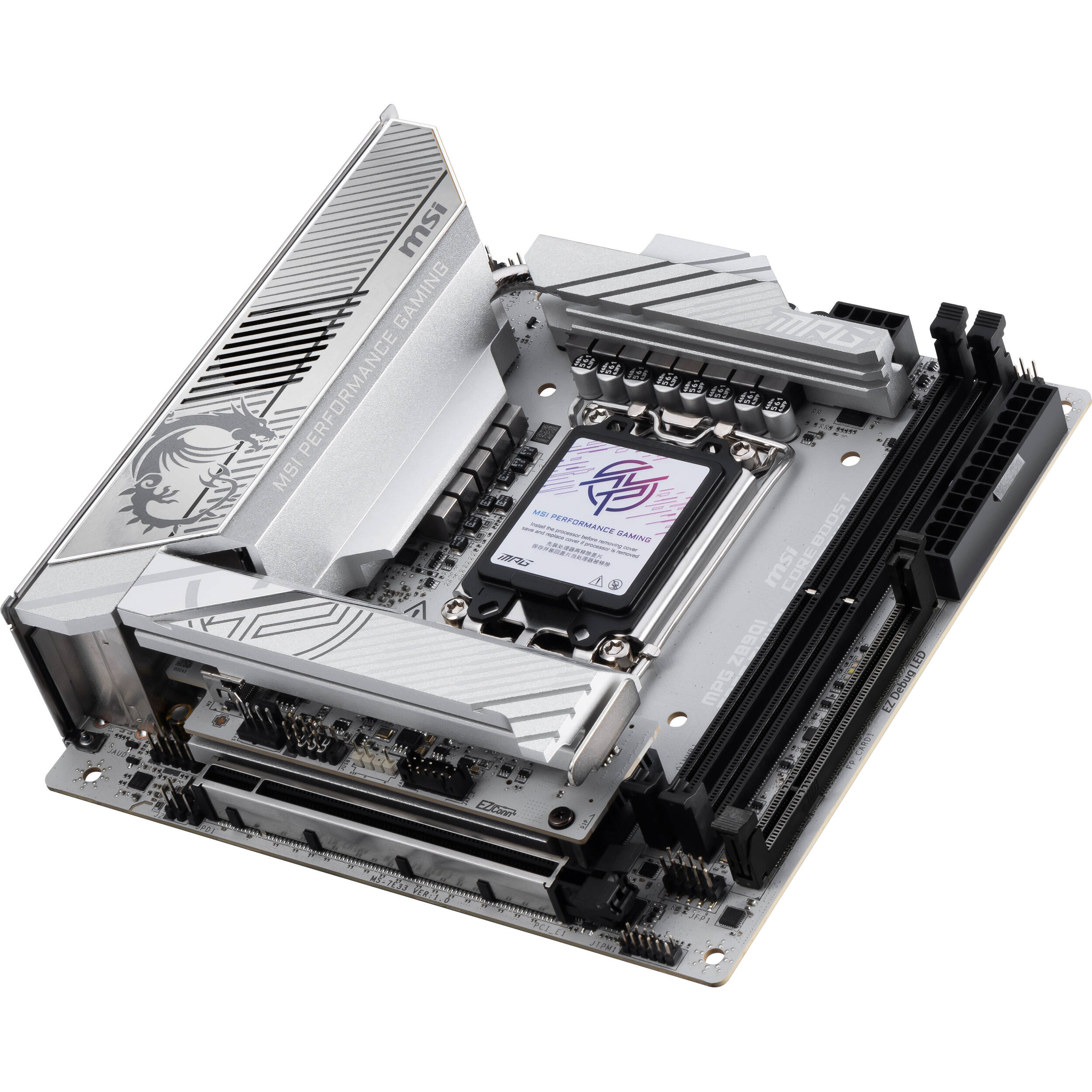MSI MPG Z890I EDGE TI WIFI Mini-ITX motherboard for compact Intel DDR5 builds — view 4