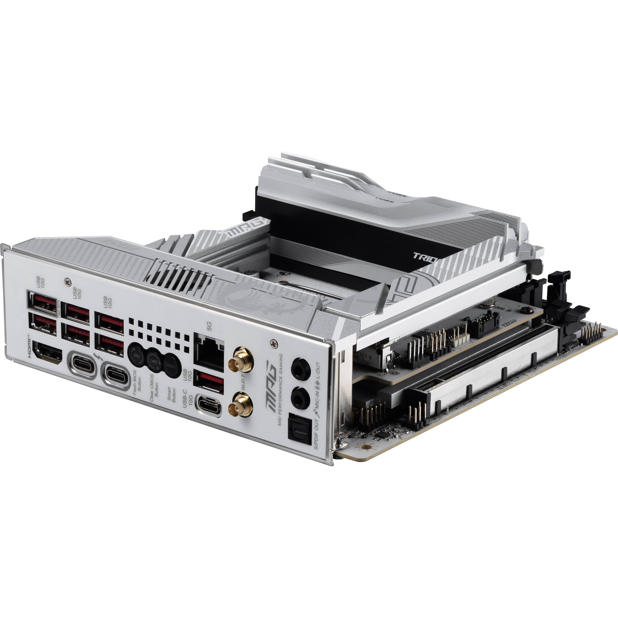 MSI MPG Z890I EDGE TI WIFI Mini-ITX motherboard for compact Intel DDR5 builds — view 5