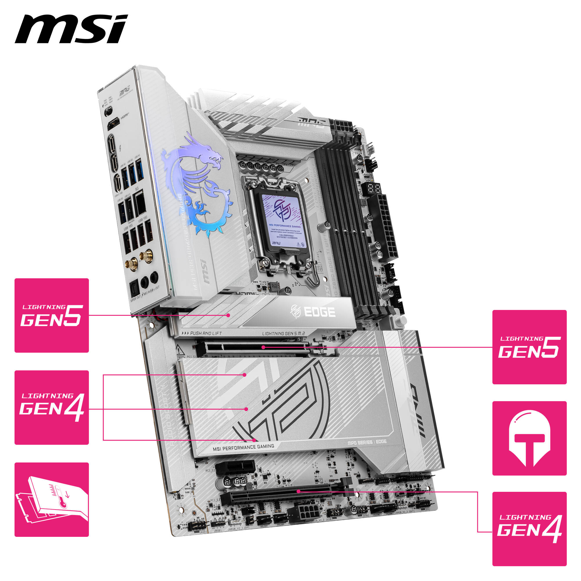 MSI MPG Z890I EDGE TI WIFI Mini-ITX motherboard for compact Intel DDR5 builds — view 9