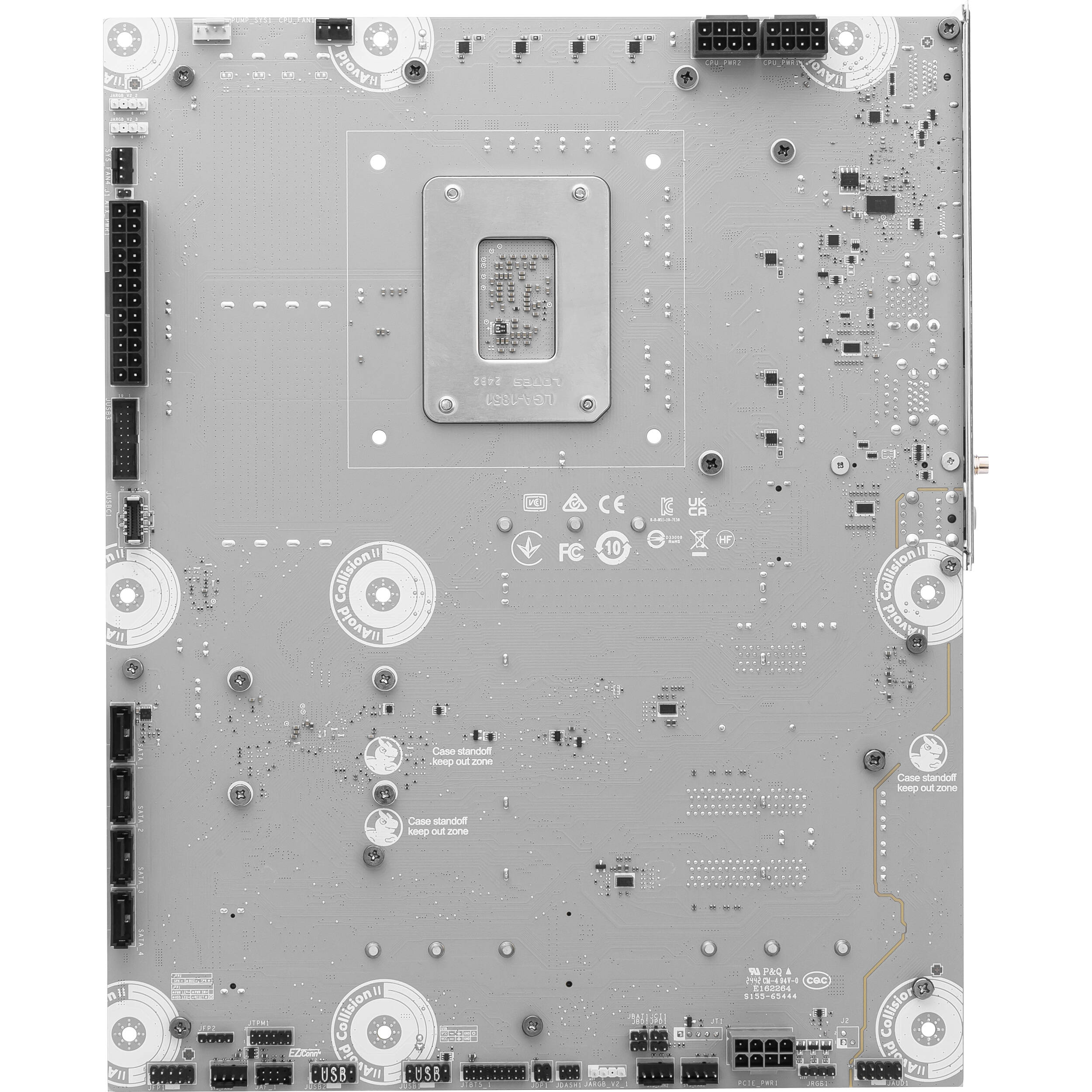 MSI PRO Z890 S WIFI PZ motherboard with Project Zero layout and onboard Wi-Fi — view 6