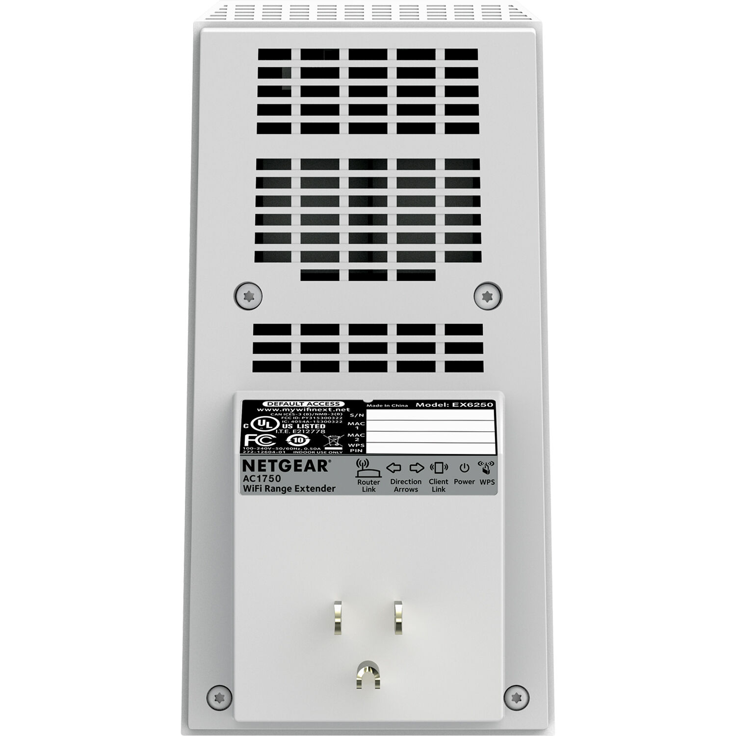 Netgear AC1750 WiFi Mesh Extender EX6250-100NAS plug-in dual-band mesh extender — view 5