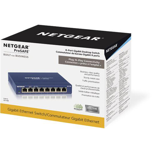 NETGEAR ProSAFE GS108-400NAS 8-port Gigabit unmanaged desktop switch — view 3