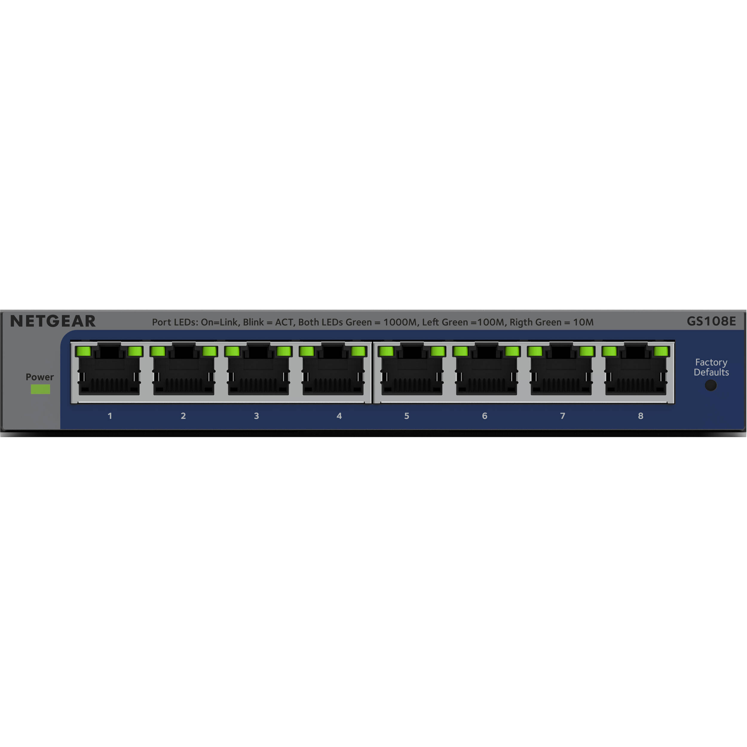 NETGEAR GS108E 8-port Gigabit Plus managed switch for small business networking — view 2