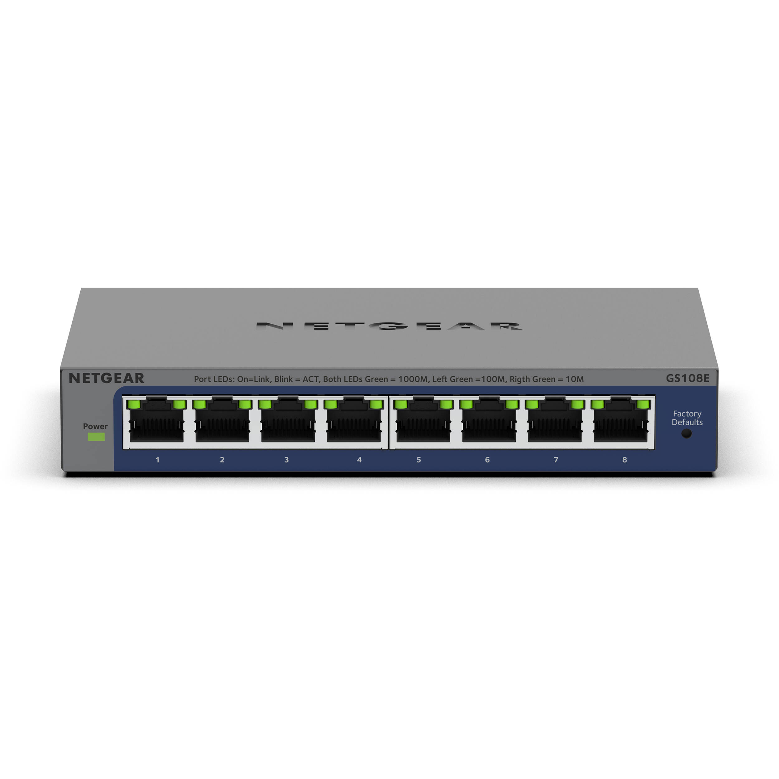 NETGEAR GS108E 8-port Gigabit Plus managed switch for small business networking — view 3