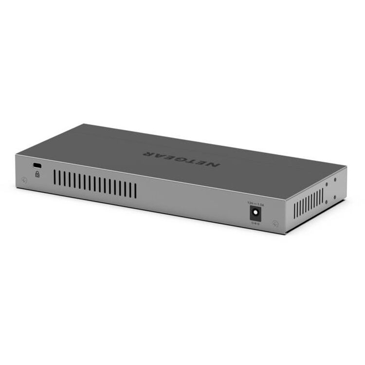 Netgear GS108X-100NAS unmanaged switch with 8 Gigabit ports and 1 10G SFP+ uplink — view 6