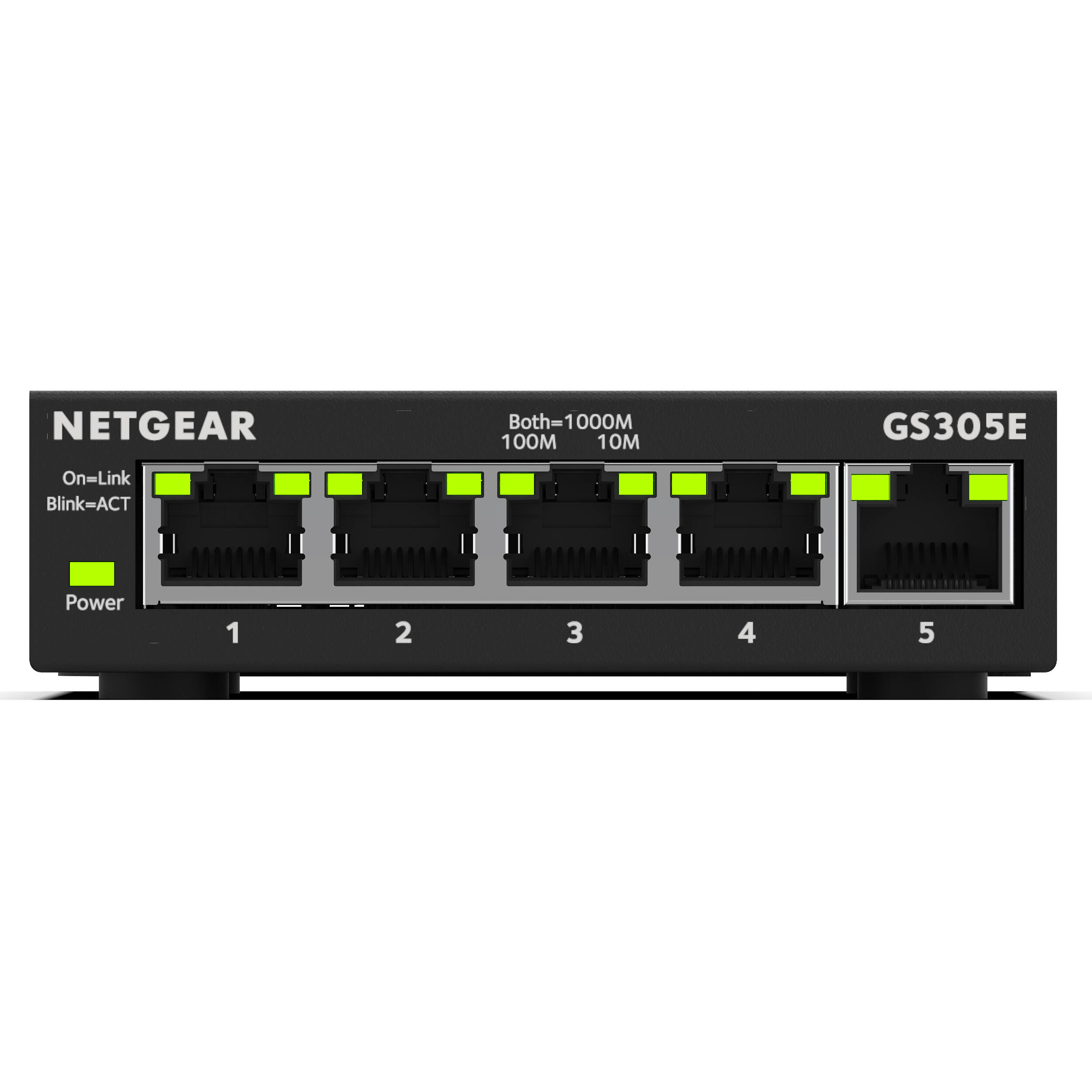 Netgear GS305E-100NAS 5-port Gigabit Plus managed switch for small office networking — view 2