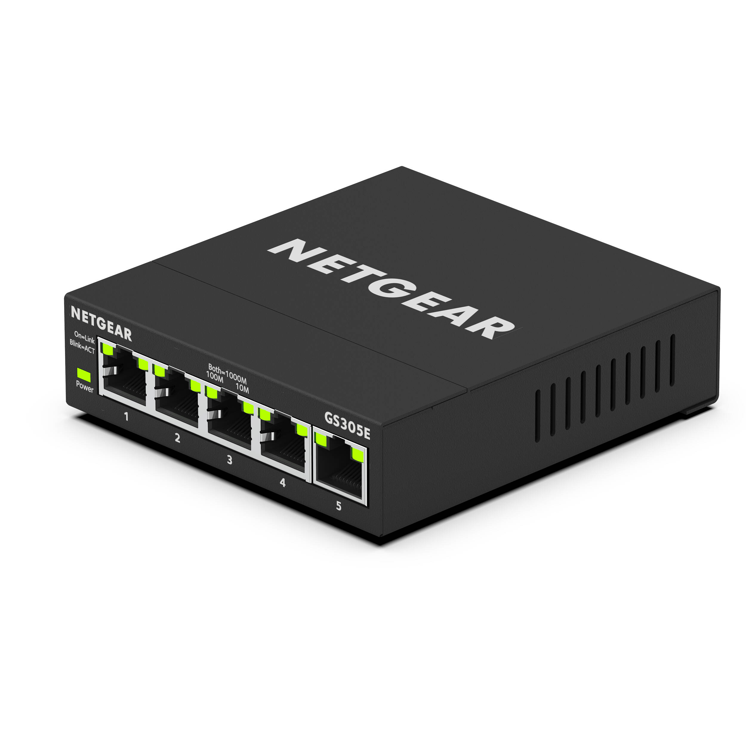 Netgear GS305E-100NAS 5-port Gigabit Plus managed switch for small office networking — view 3