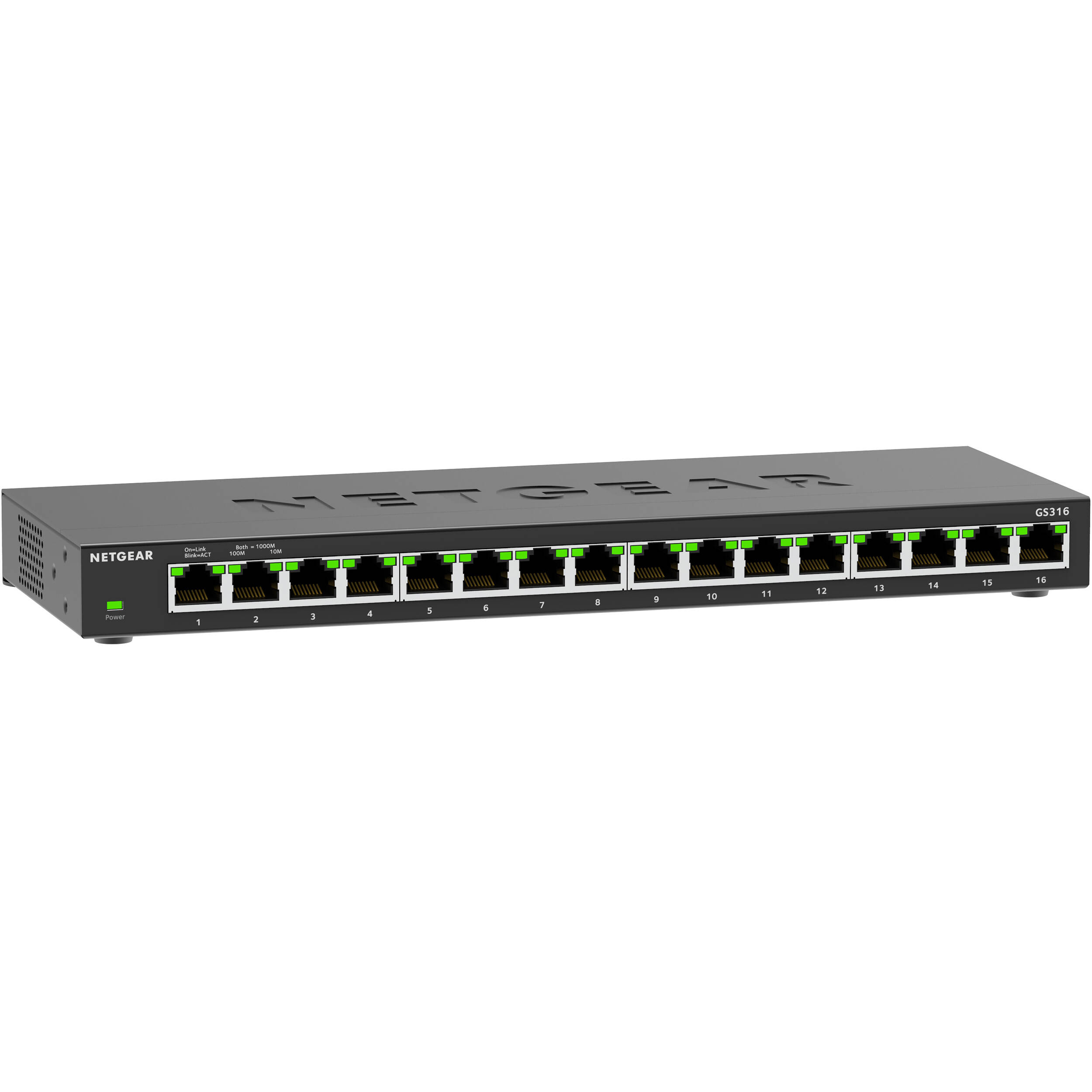NETGEAR 16-port Gigabit unmanaged SOHO switch, model GS316-300NAS — view 3