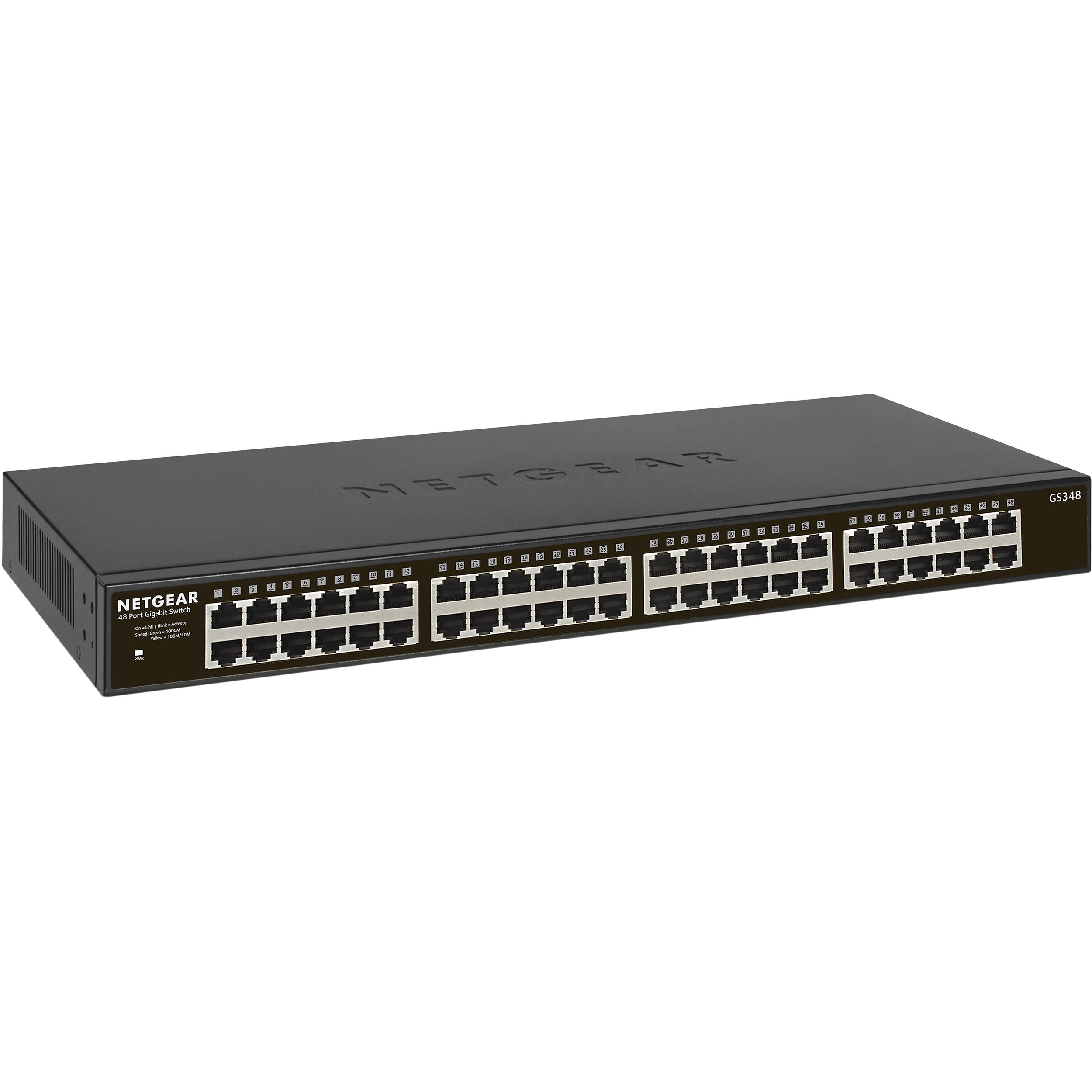 NETGEAR GS348-100NAS 48-port Gigabit unmanaged rackmount Ethernet switch — view 5