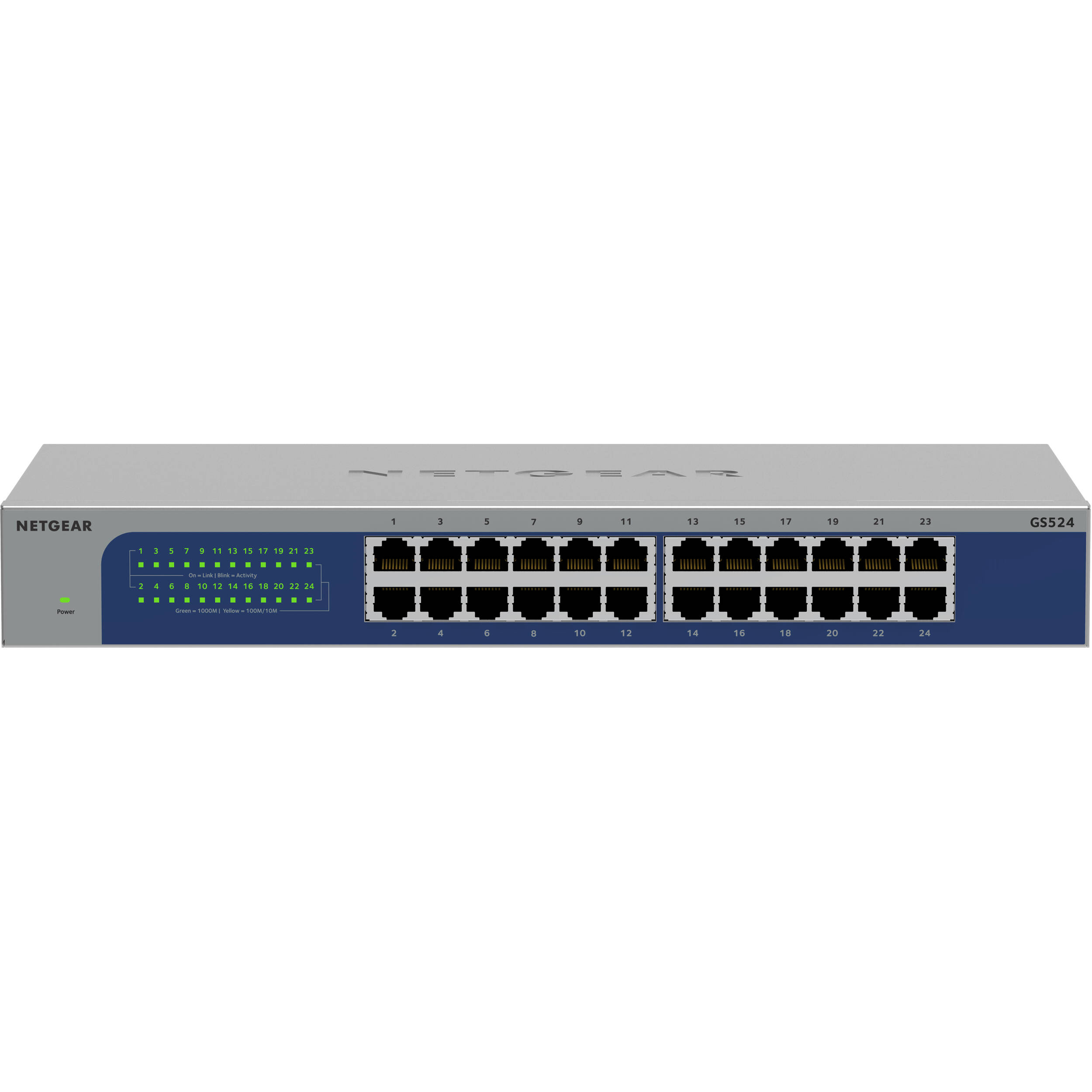 NETGEAR GS524-300NAS 24-port Gigabit unmanaged switch for office and rack network expansion — view 2
