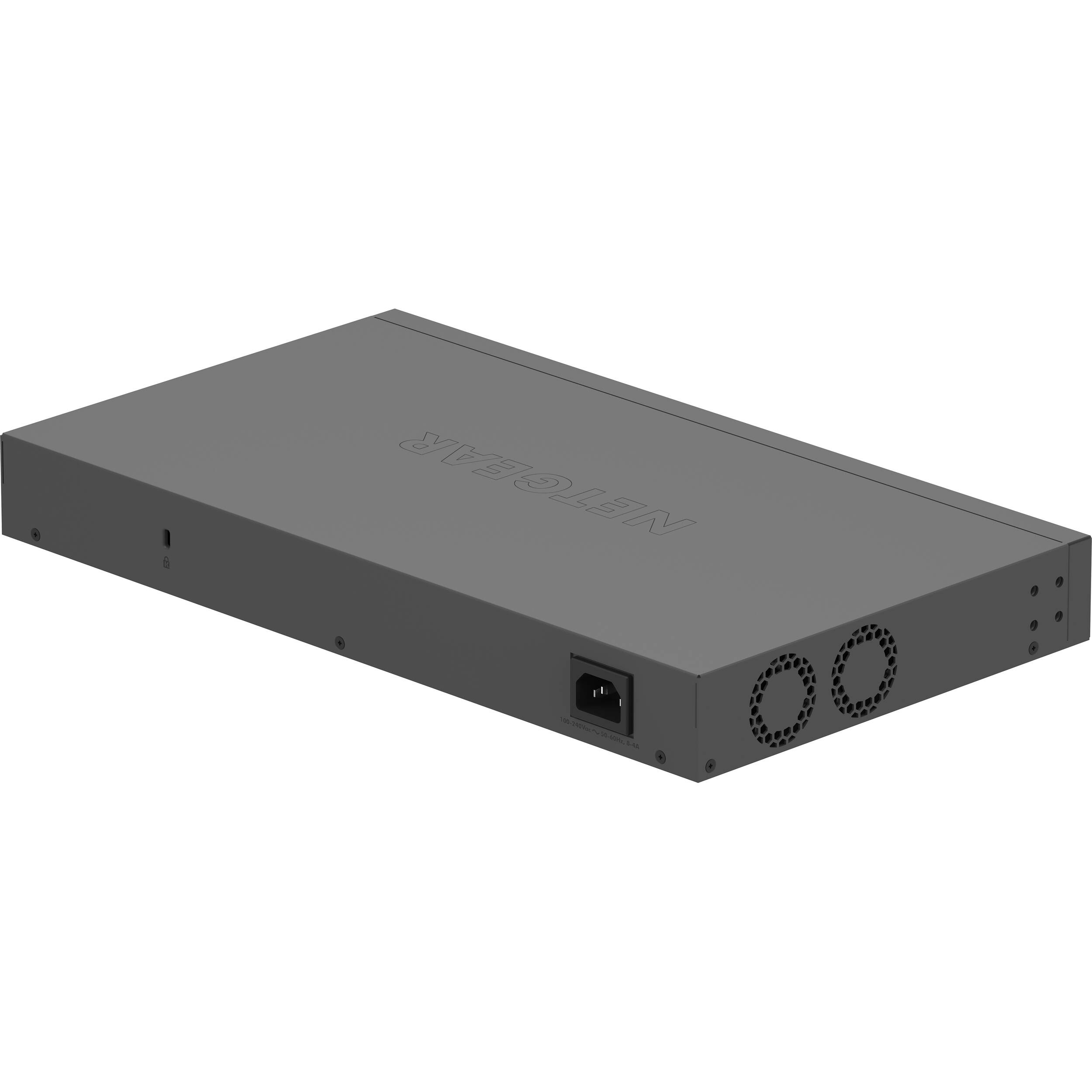 Netgear GS524UP-100NAS 24-port Gigabit unmanaged PoE++ switch with 16 PoE++ ports and 480 W budget — view 7