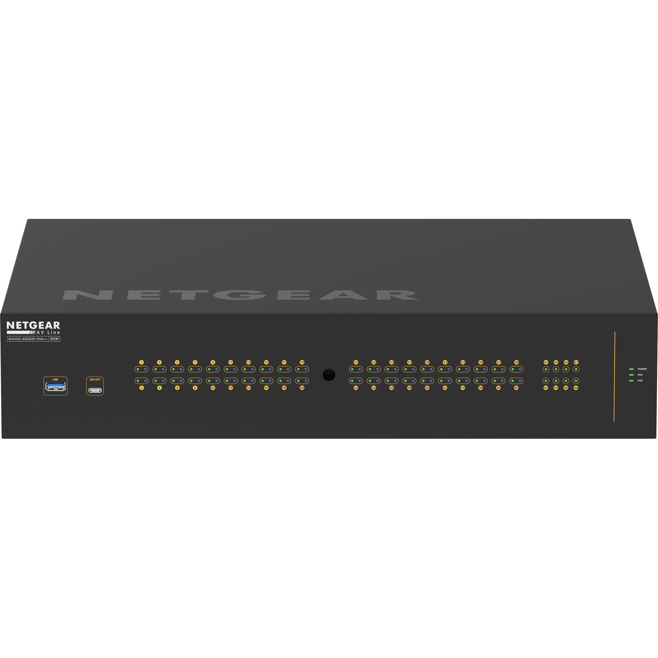 Netgear M4250 GSM4248UX-100NAS managed PoE++ switch with 40G uplink-class connectivity — view 5