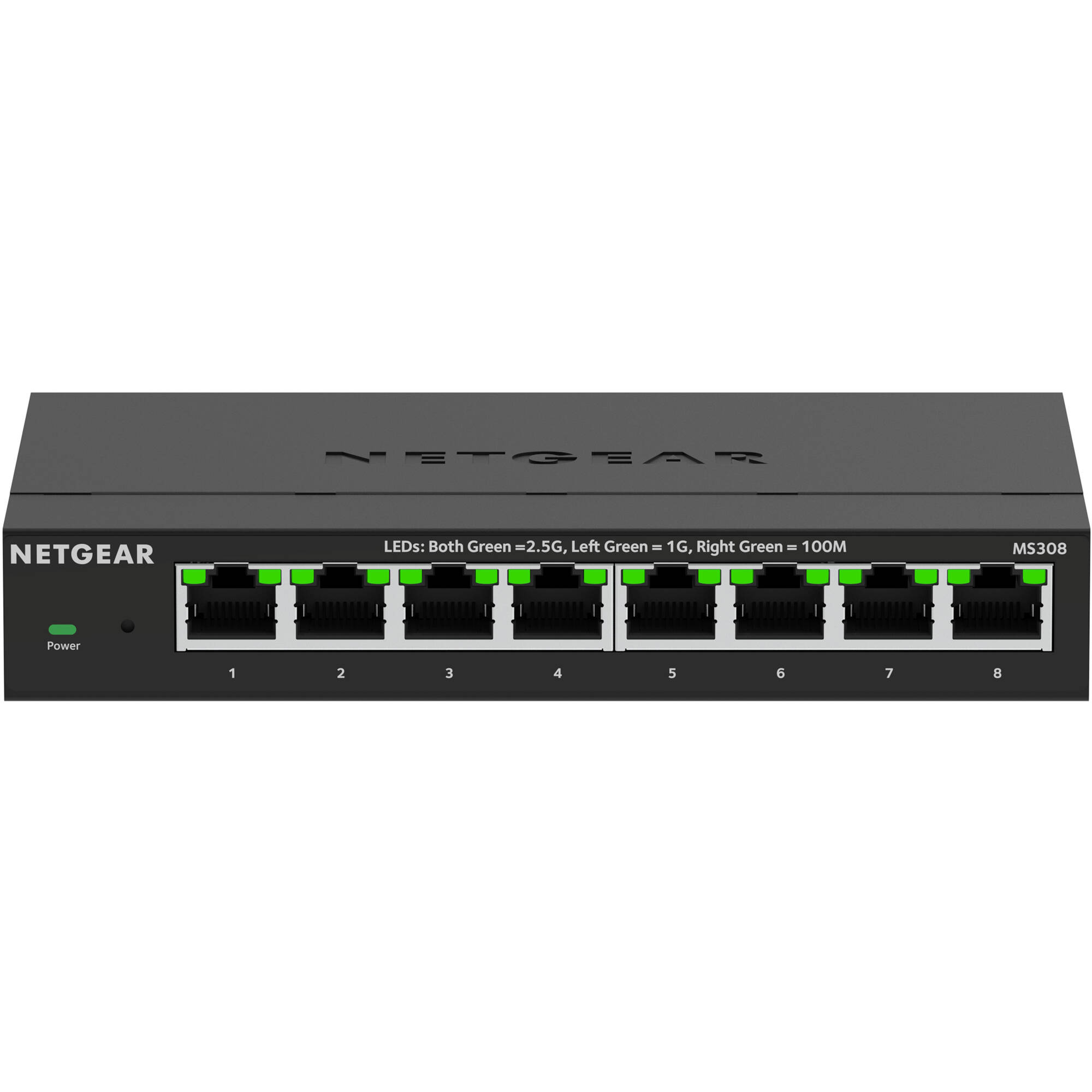 Netgear MS308-100NAS 8-port 2.5G unmanaged metal switch — view 3