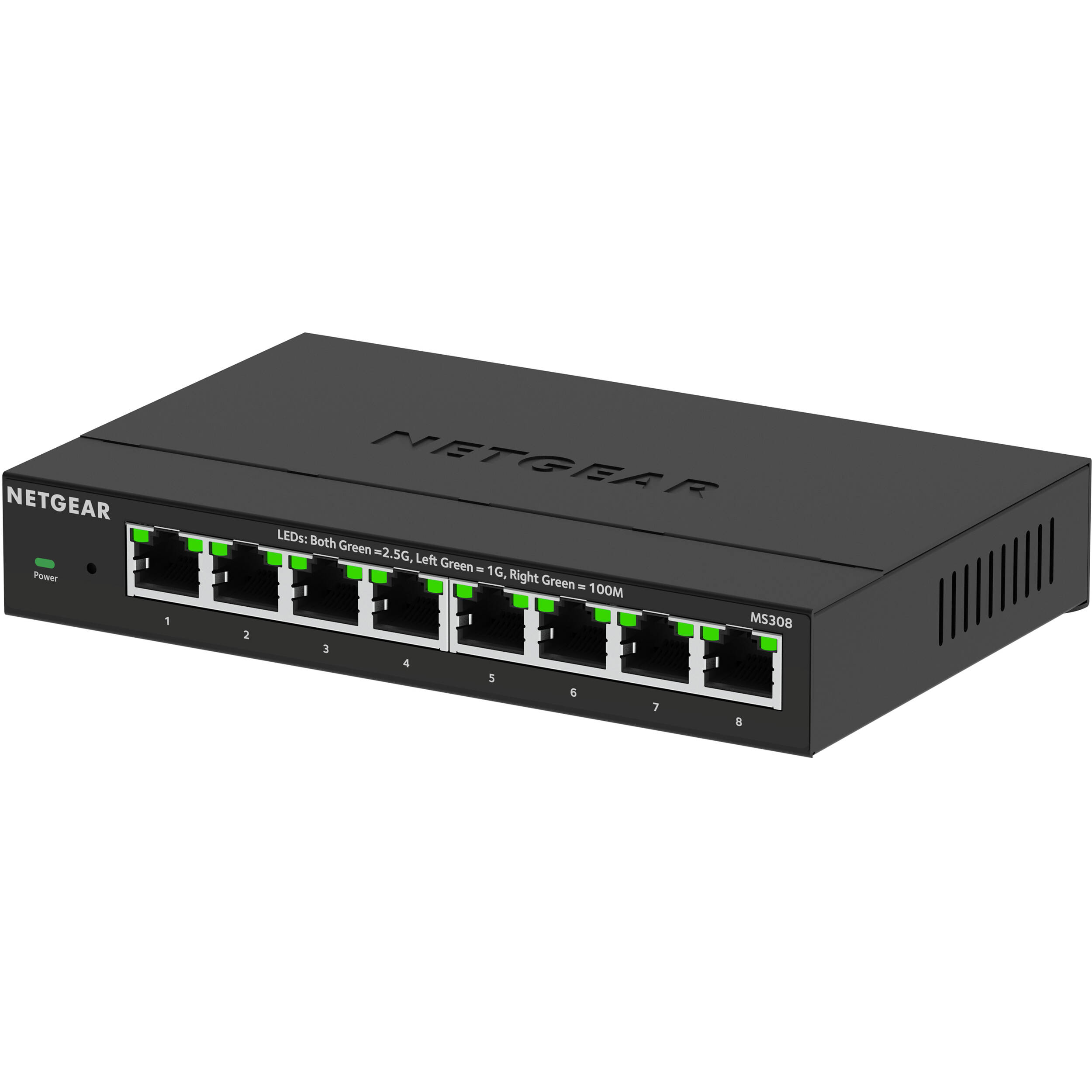 Netgear MS308-100NAS 8-port 2.5G unmanaged metal switch — view 4