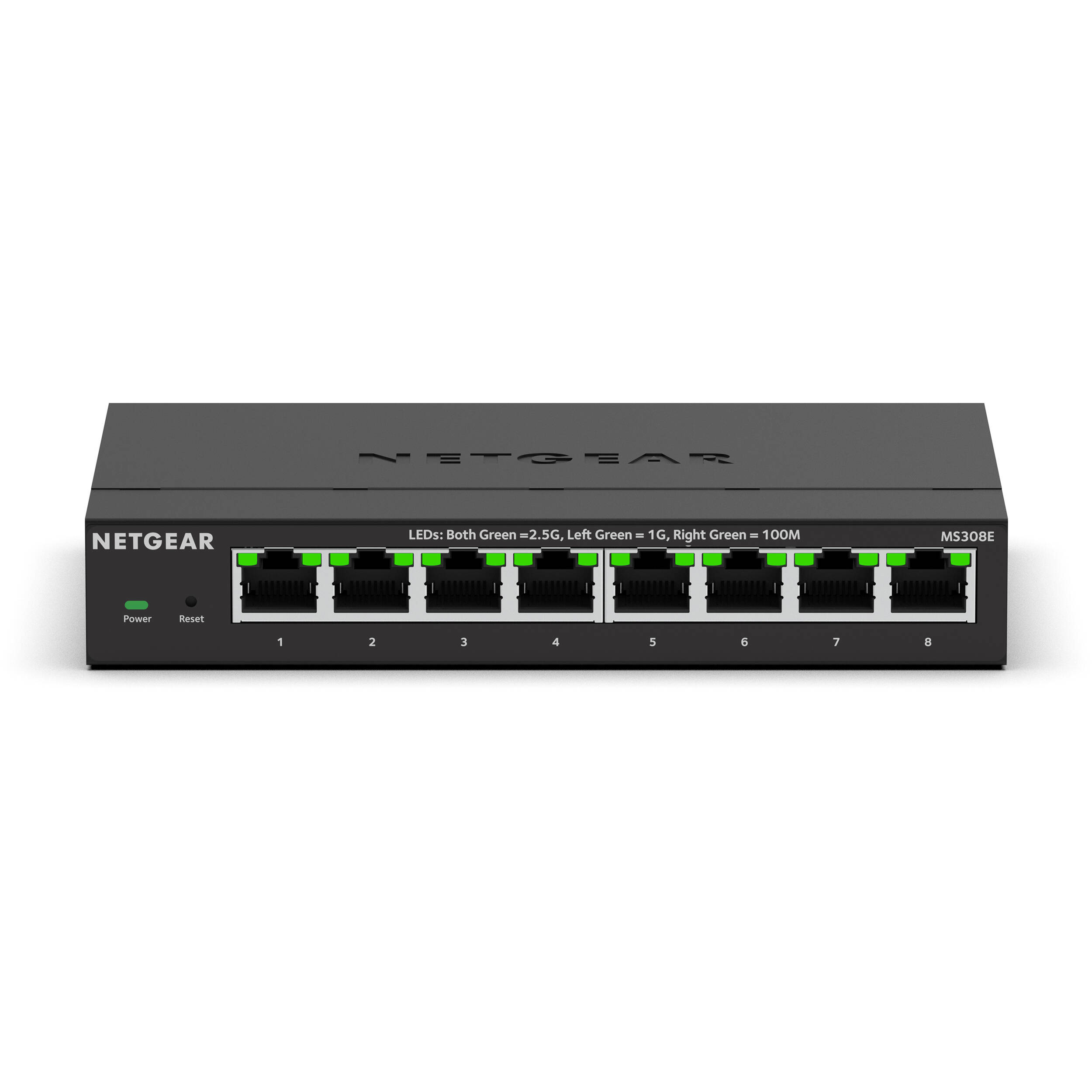 Netgear MS308E-100NAS 8-port 2.5GbE unmanaged switch for desktop edge networking — view 2