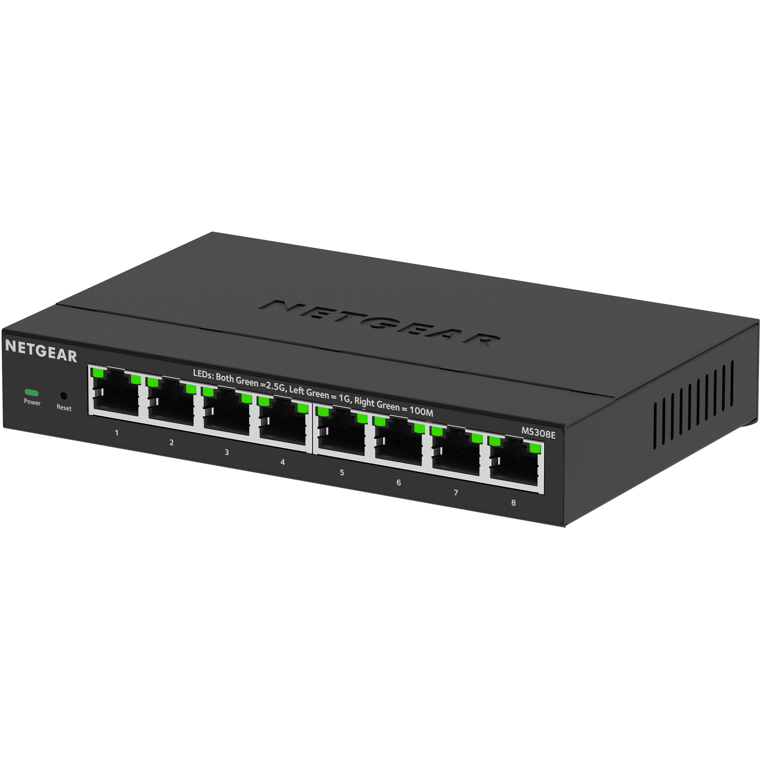 Netgear MS308E-100NAS 8-port 2.5GbE unmanaged switch for desktop edge networking — view 3