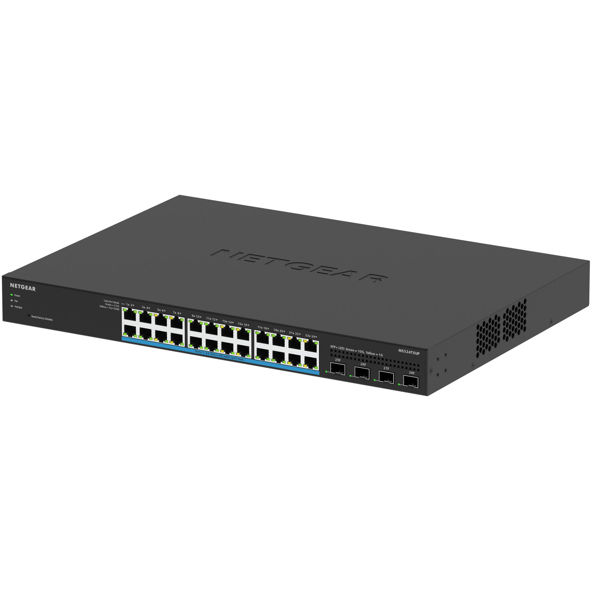 Netgear MS324TXUP-100NAS 24-port PoE++ smart switch with 10G uplinks for managed edge networking — view 4