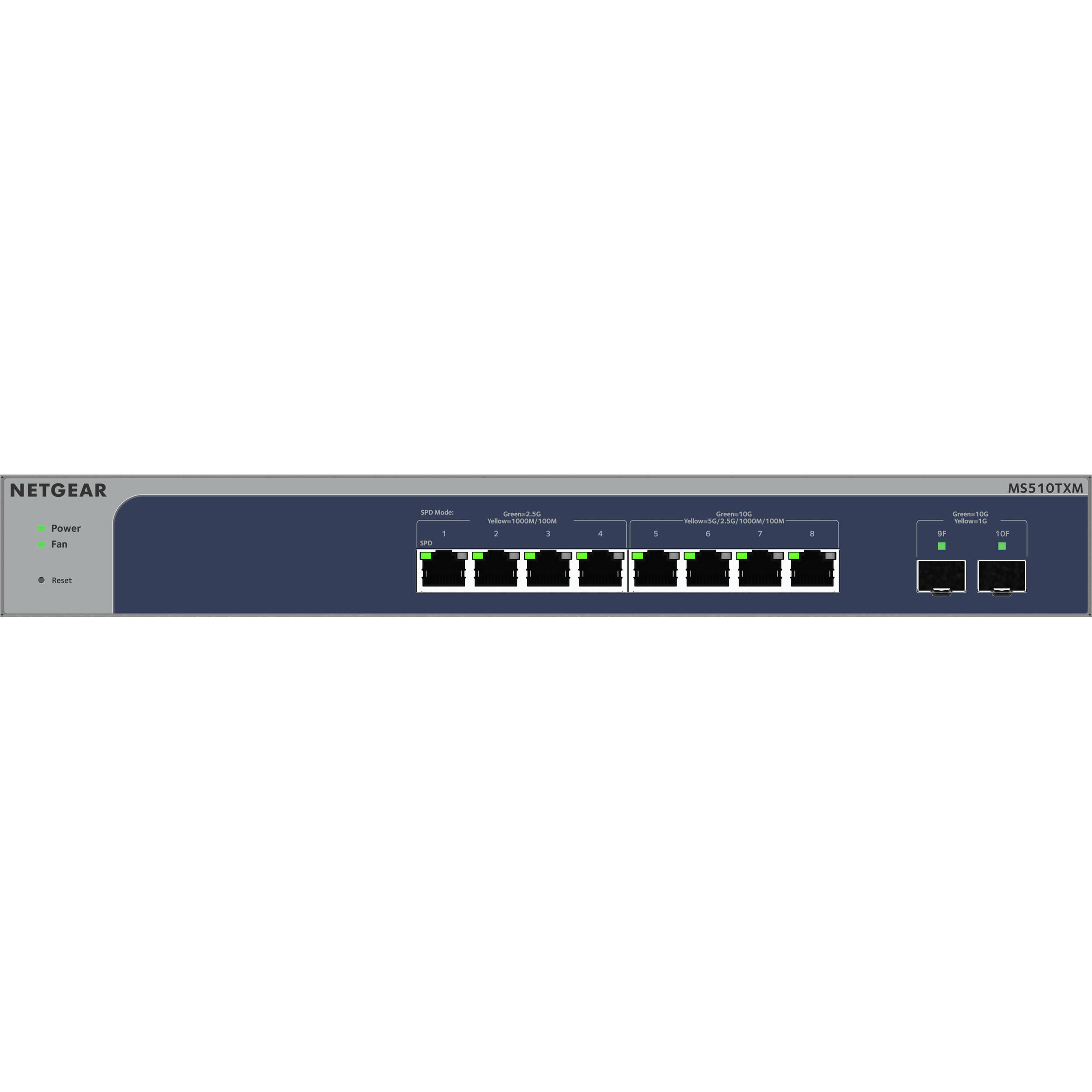 NETGEAR MS510TXM 8-port multi-gig smart managed switch with 10G fiber uplinks for WiFi 6 and surveillance — view 2