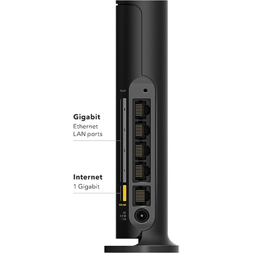 Netgear RAX9 AX1800 Wi-Fi 6 desktop router with 5 Ethernet ports and dual-band wireless connectivity — view 2