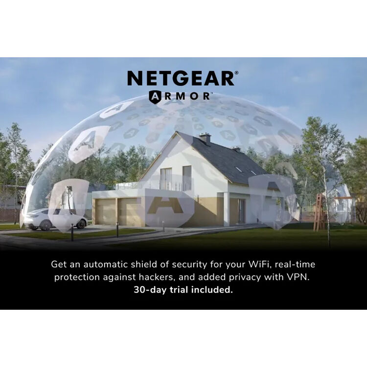 Netgear RAX9 AX1800 Wi-Fi 6 desktop router with 5 Ethernet ports and dual-band wireless connectivity — view 4
