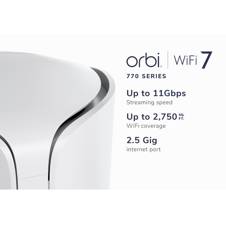 Netgear Orbi 7 WiFi 7 satellite mesh node for expanding home coverage — view 6