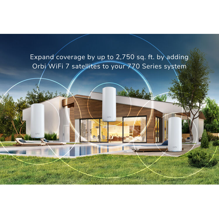Netgear Orbi 7 WiFi 7 satellite mesh node for expanding home coverage — view 7