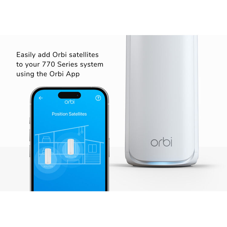 Netgear Orbi 7 WiFi 7 satellite mesh node for expanding home coverage — view 8