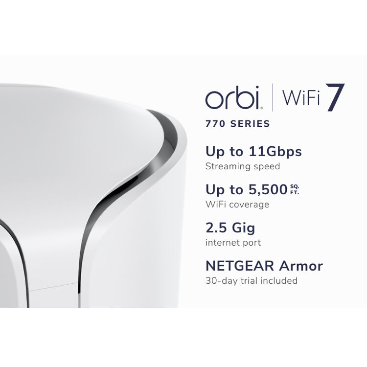 Netgear ORBI7 TB WiFi 7 2-pack mesh bundle with tri-band whole-home coverage — view 10