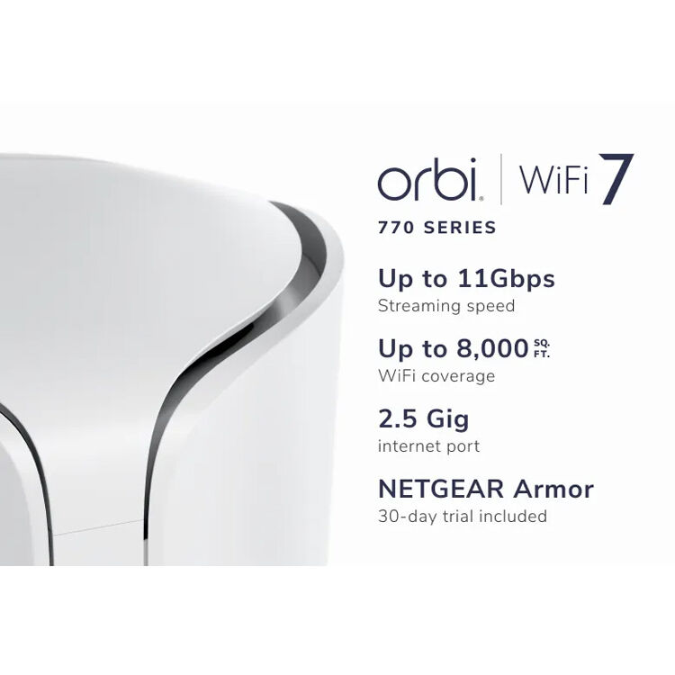 Netgear Orbi 7 Wi‑Fi 7 3-pack mesh router system for whole-home coverage — view 10