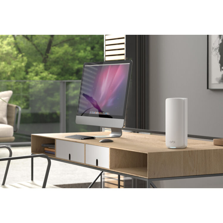 Netgear Orbi 870 WiFi 7 3-pack mesh expansion system in desktop form factor — view 11