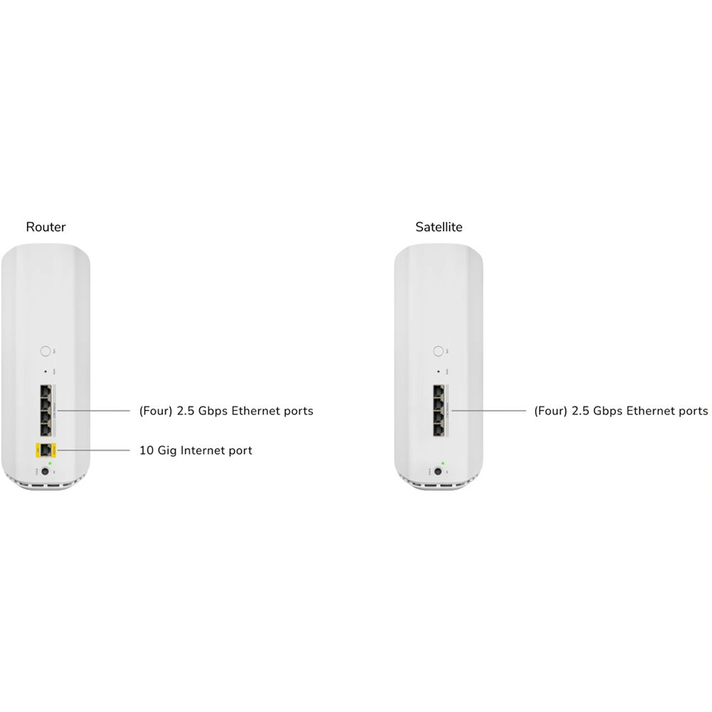Netgear Orbi 870 WiFi 7 3-pack mesh expansion system in desktop form factor — view 2