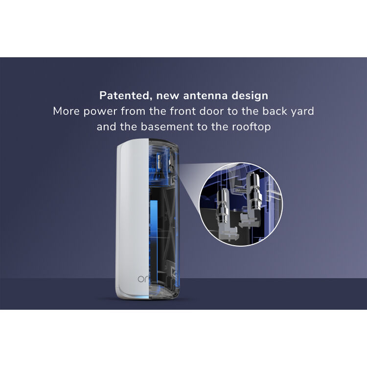 Netgear Orbi 870 WiFi 7 3-pack mesh expansion system in desktop form factor — view 7