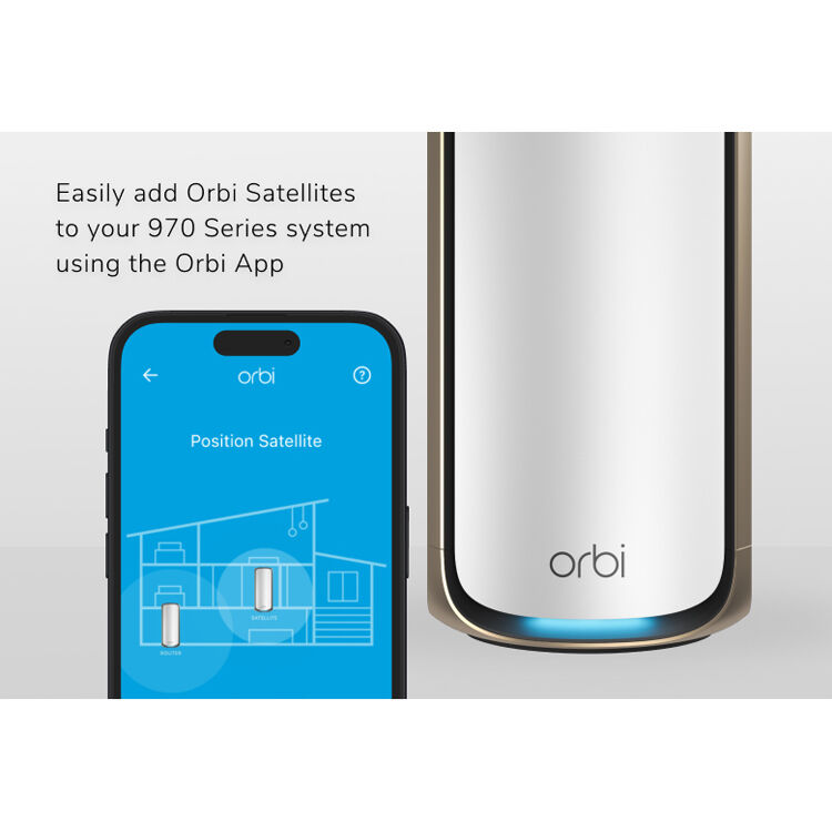 Netgear ORBI9 QB WiFi 7 satellite mesh node for expanding whole-home wireless coverage — view 4
